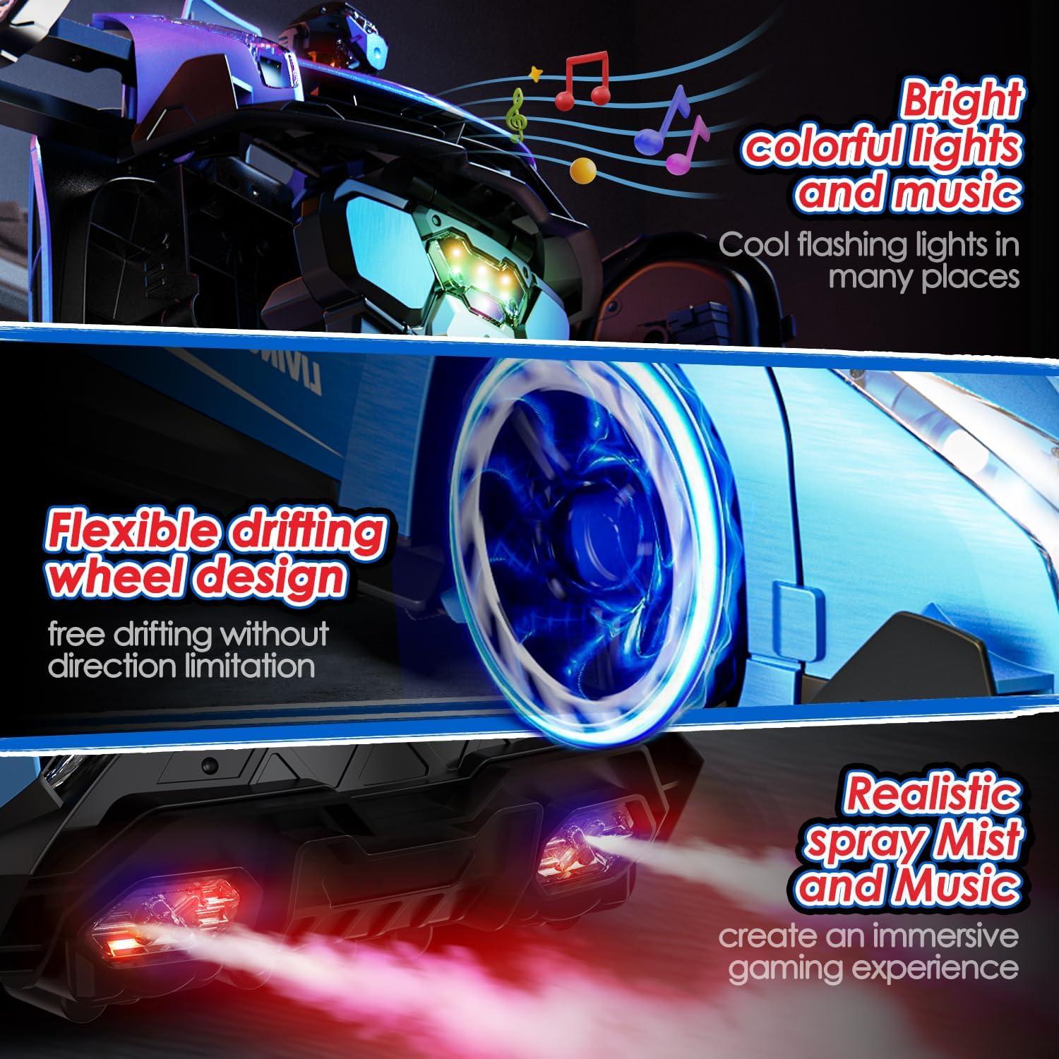 Coche RC Transformador Holyton 1:10 con Luces y Sonido