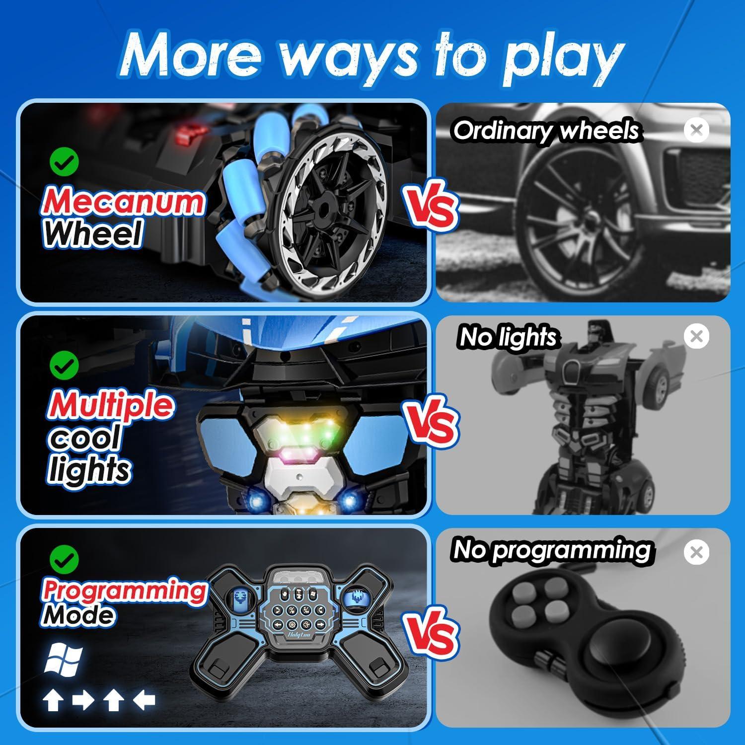 Coche RC Transformador Holyton 1:10 con Luces y Sonido