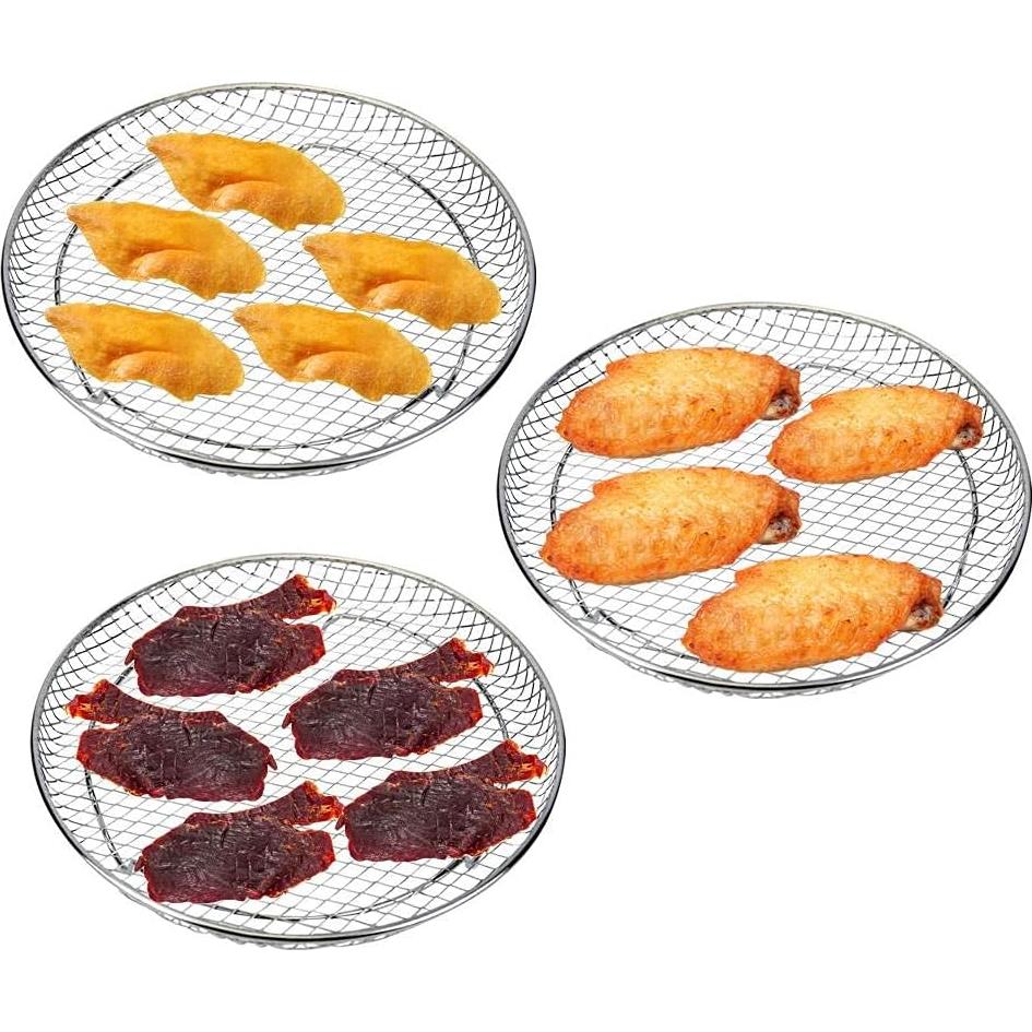 Estantes Apilables para Freidora de Aire RAMLLY 3 Capas 20.9cm