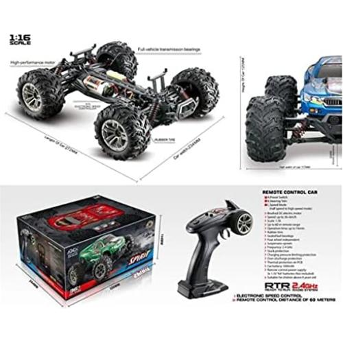 Coche RC FMT 1:16 36 km/h Todo Terreno Rojo