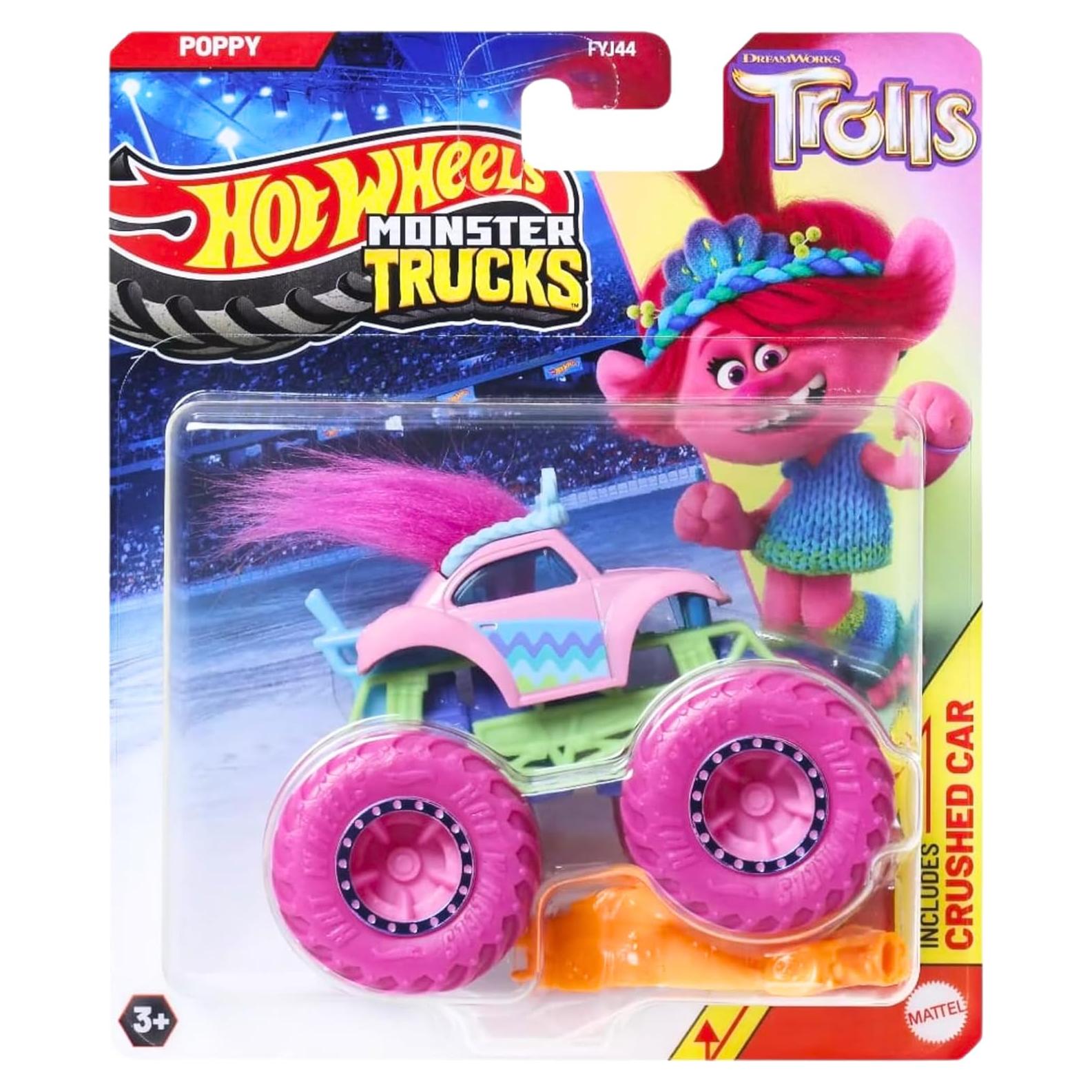 Hot Wheels Monster Trucks 2024 Trolls Poppy 1:64 Metal