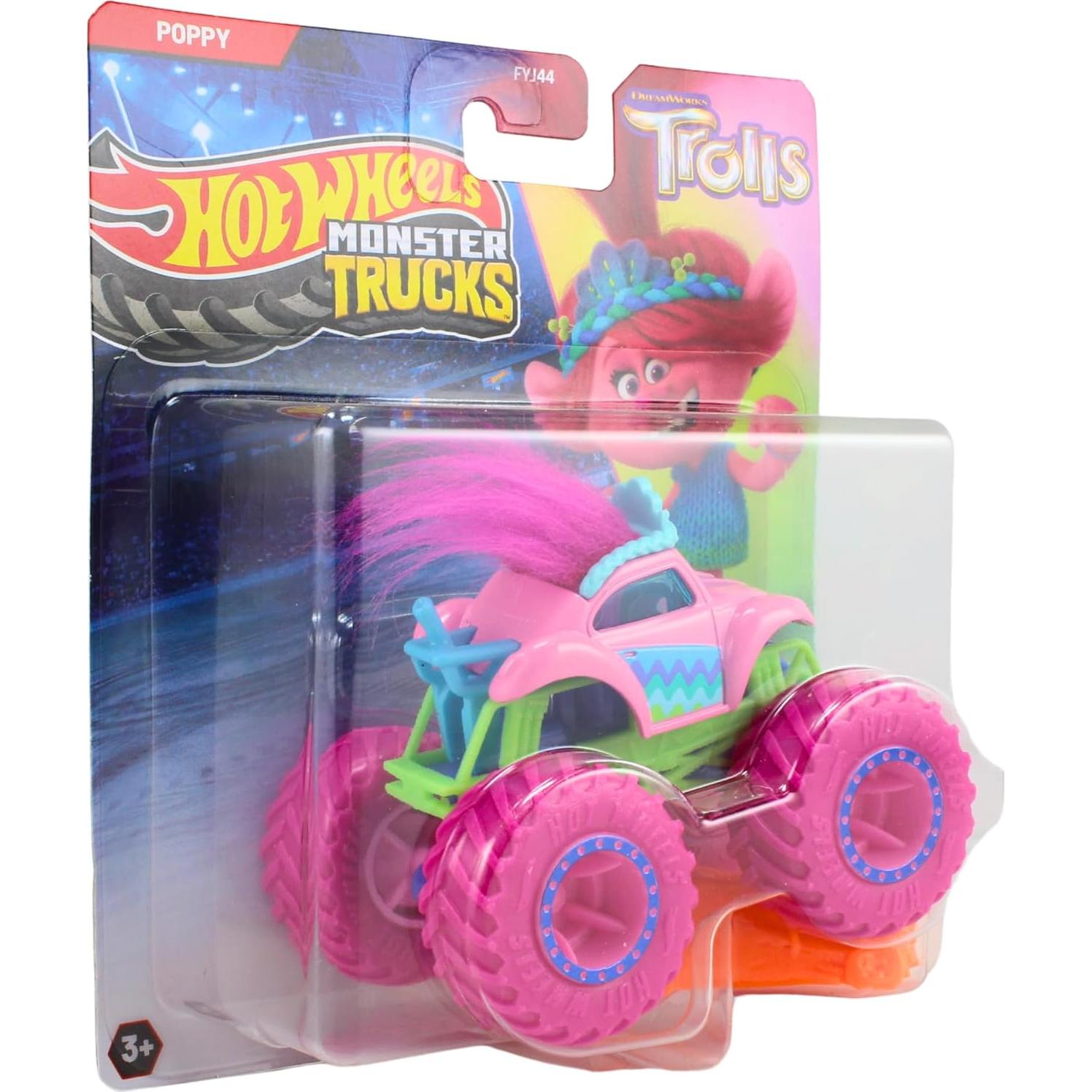 Hot Wheels Monster Trucks 2024 Trolls Poppy 1:64 Metal