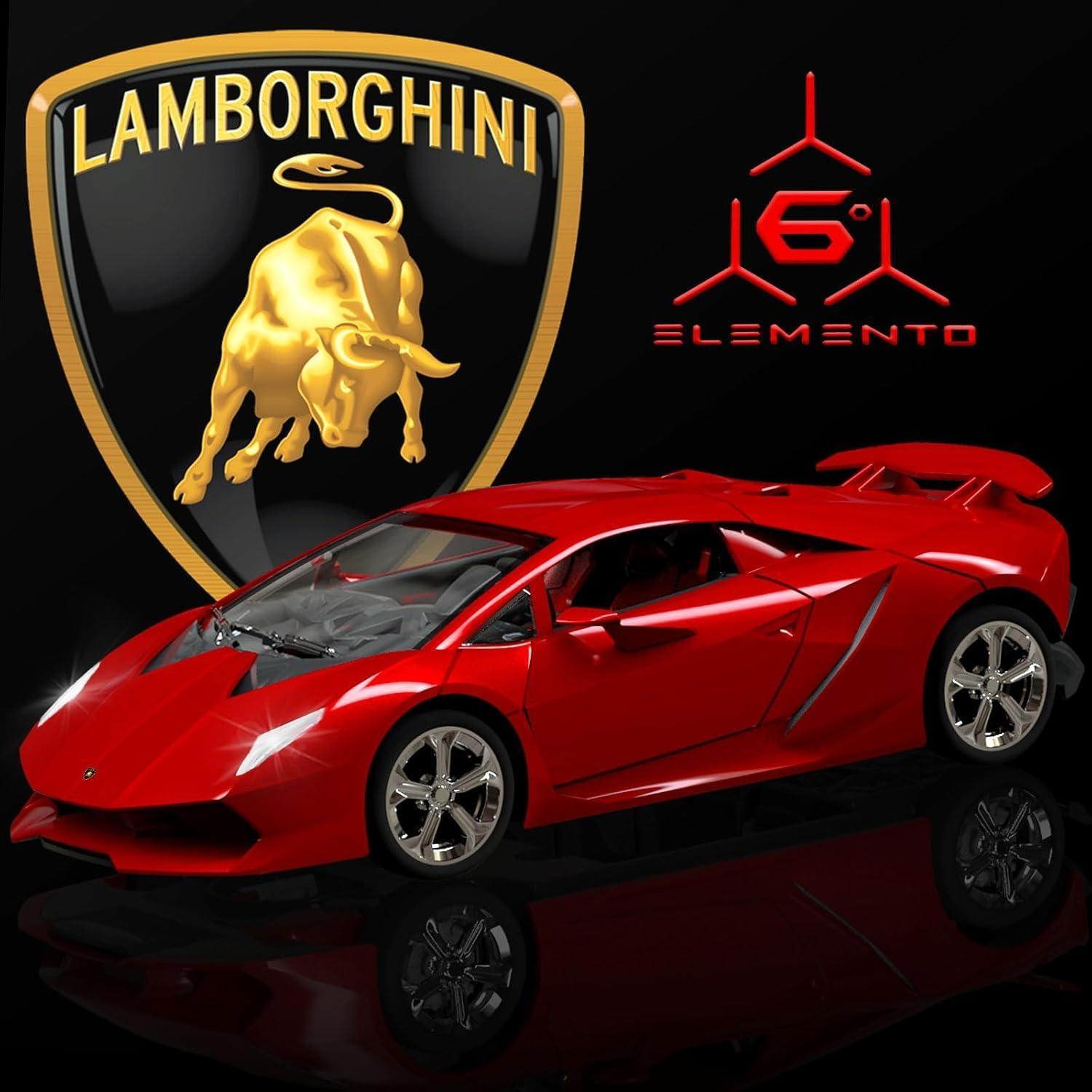 Coche RC Lamborghini Sesto Elemento 1:24 Rojo para Niños