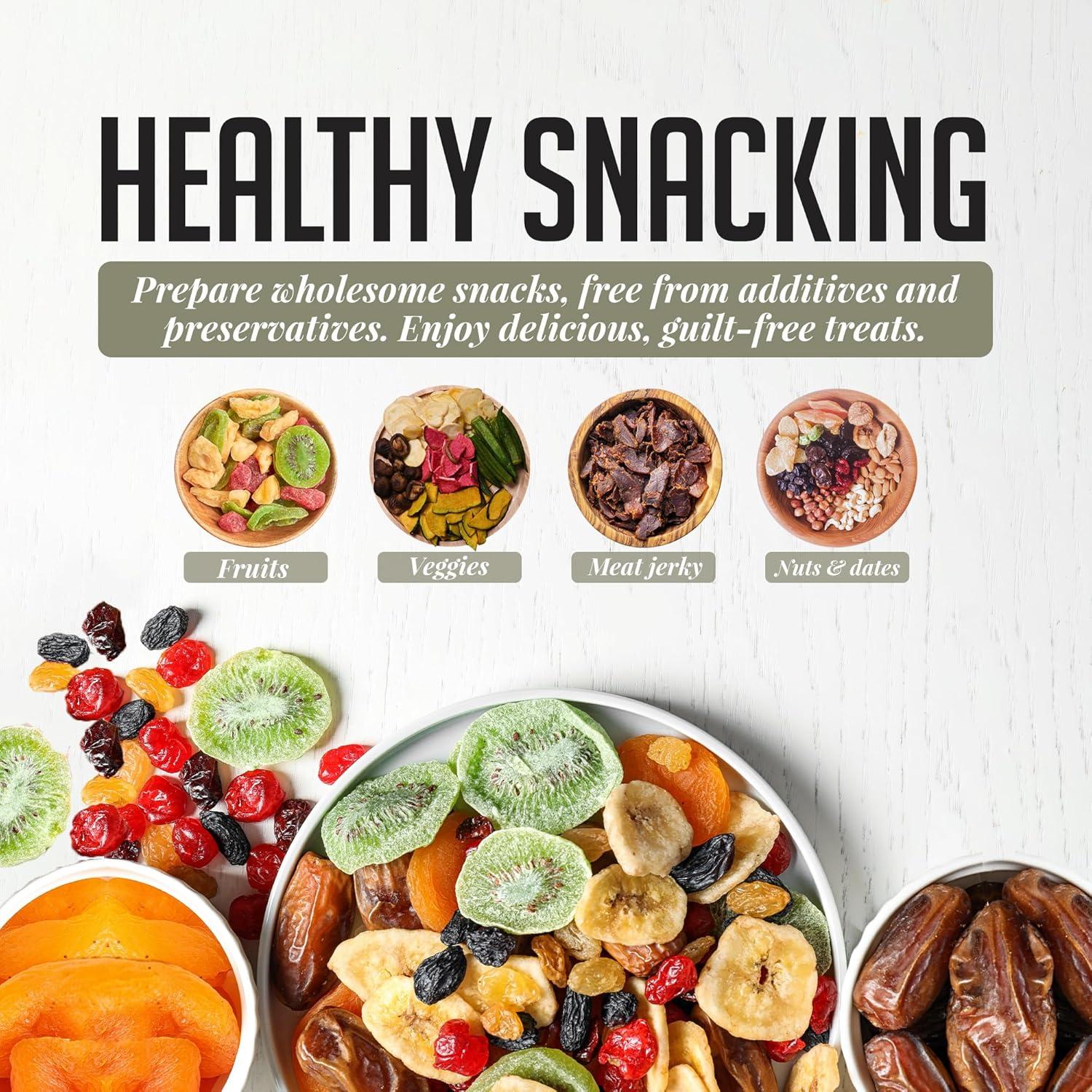 Deshidratadora de Alimentos OVENTE DF215GY 5 Bandejas 240W