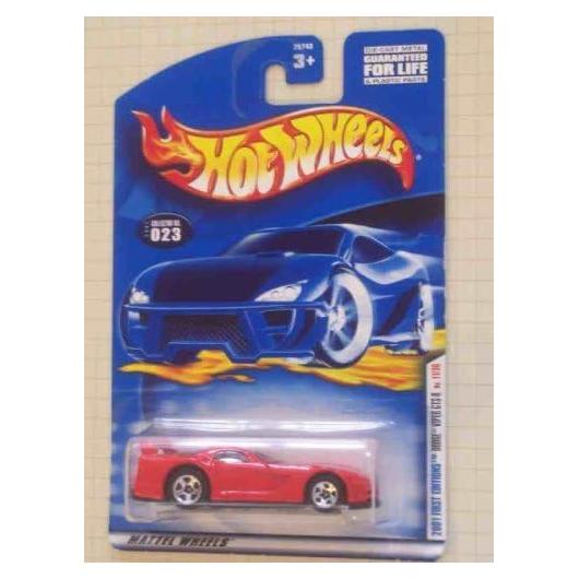 2001 First Editions -#11 Dodge Viper GTS-R Silver Stripe #2001-23 Collectible Collector Car Mattel 1:64 Scale