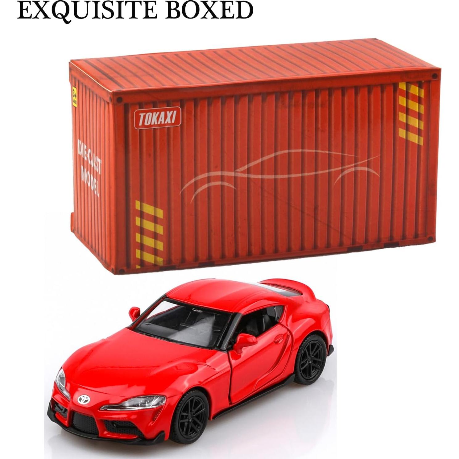 Coche de Juguete Toyota Supra 1/36 Retroceso Rojo