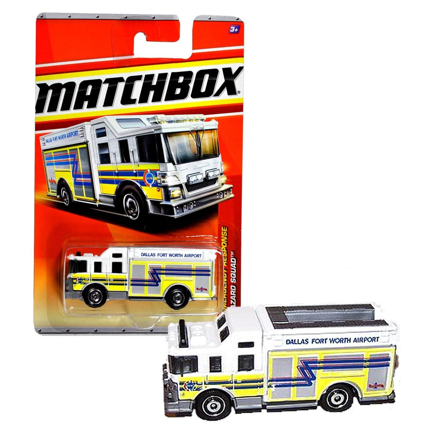 Coche de Bomberos Matchbox Mattel 1:64 Aeropuerto DFW