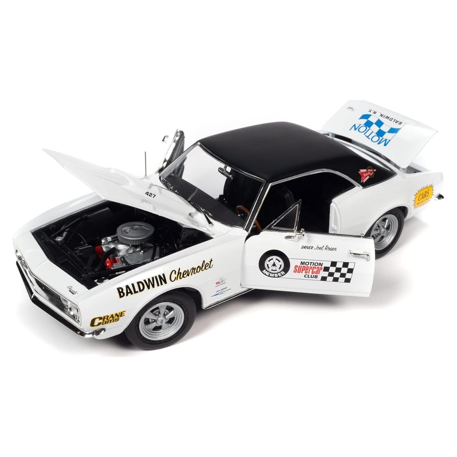 Modelo Diecast 1:18 Chevrolet Camaro SS 1967 Blanco