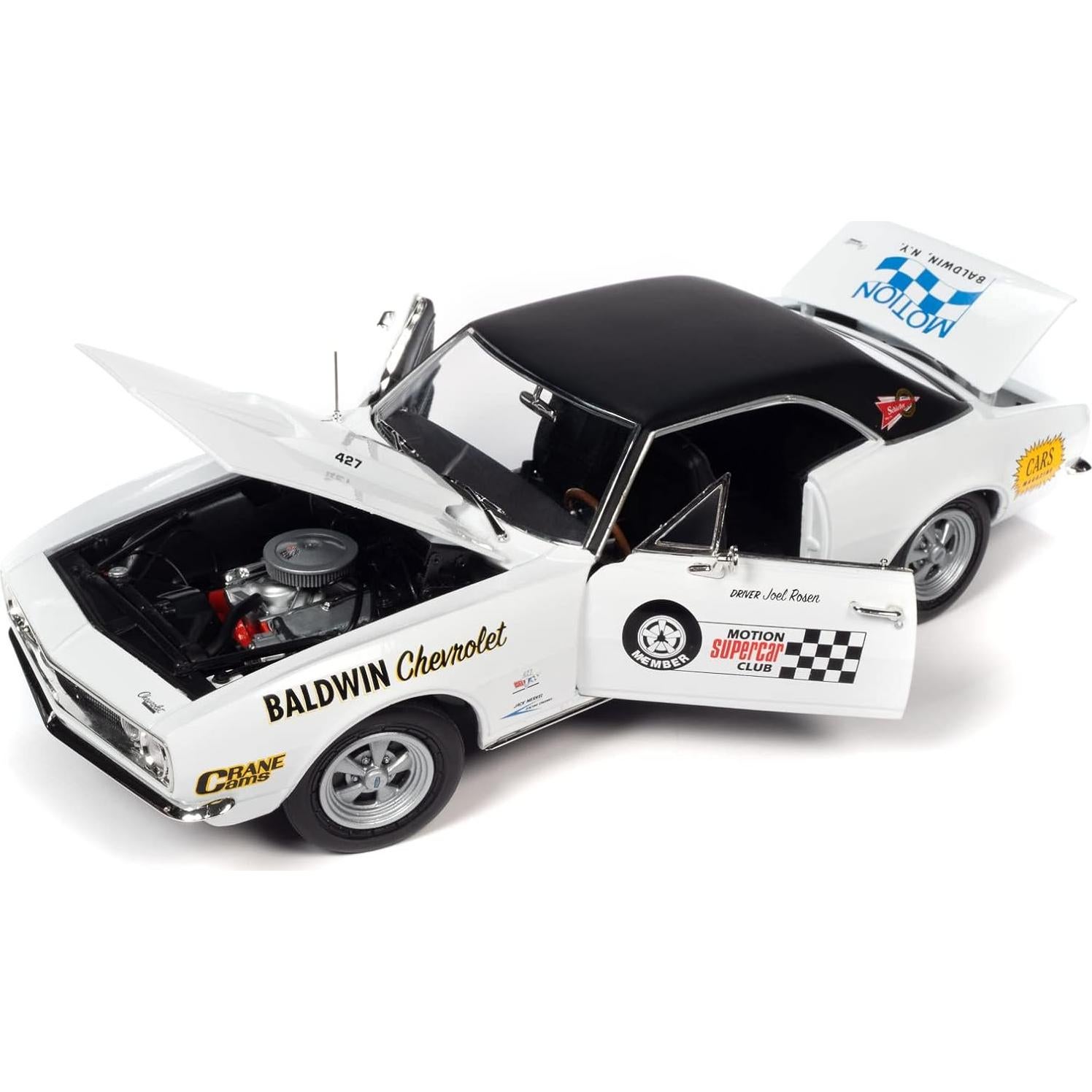Modelo Diecast 1:18 Chevrolet Camaro SS 1967 Blanco