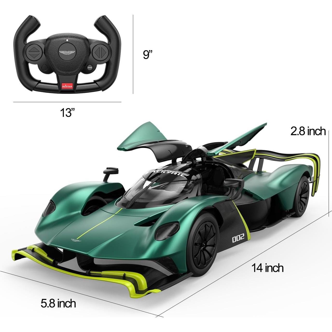 Coche RC Rastar 1/14 Aston Martin Valkyrie Verde