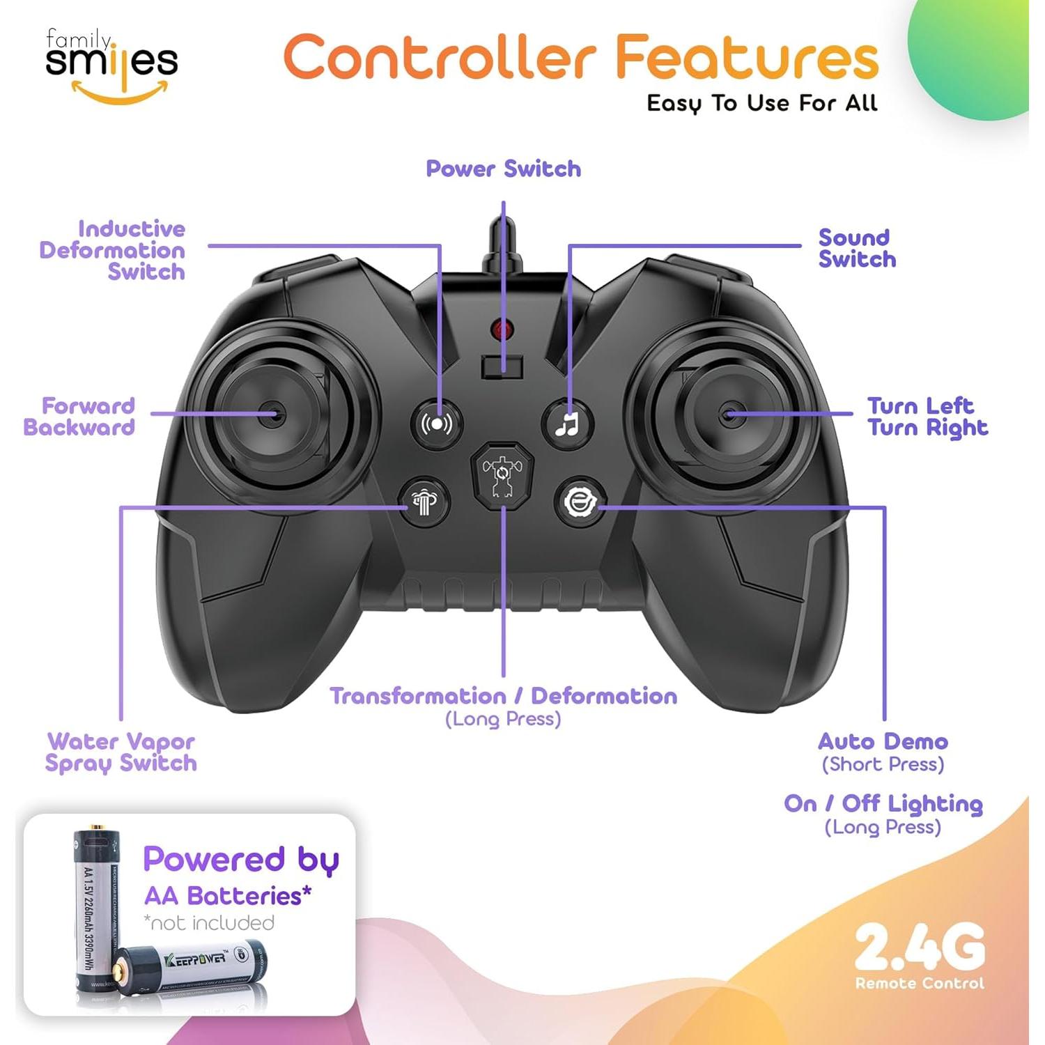 Camión Robot Transformador RC Transformania 20 cm Luces Sonidos