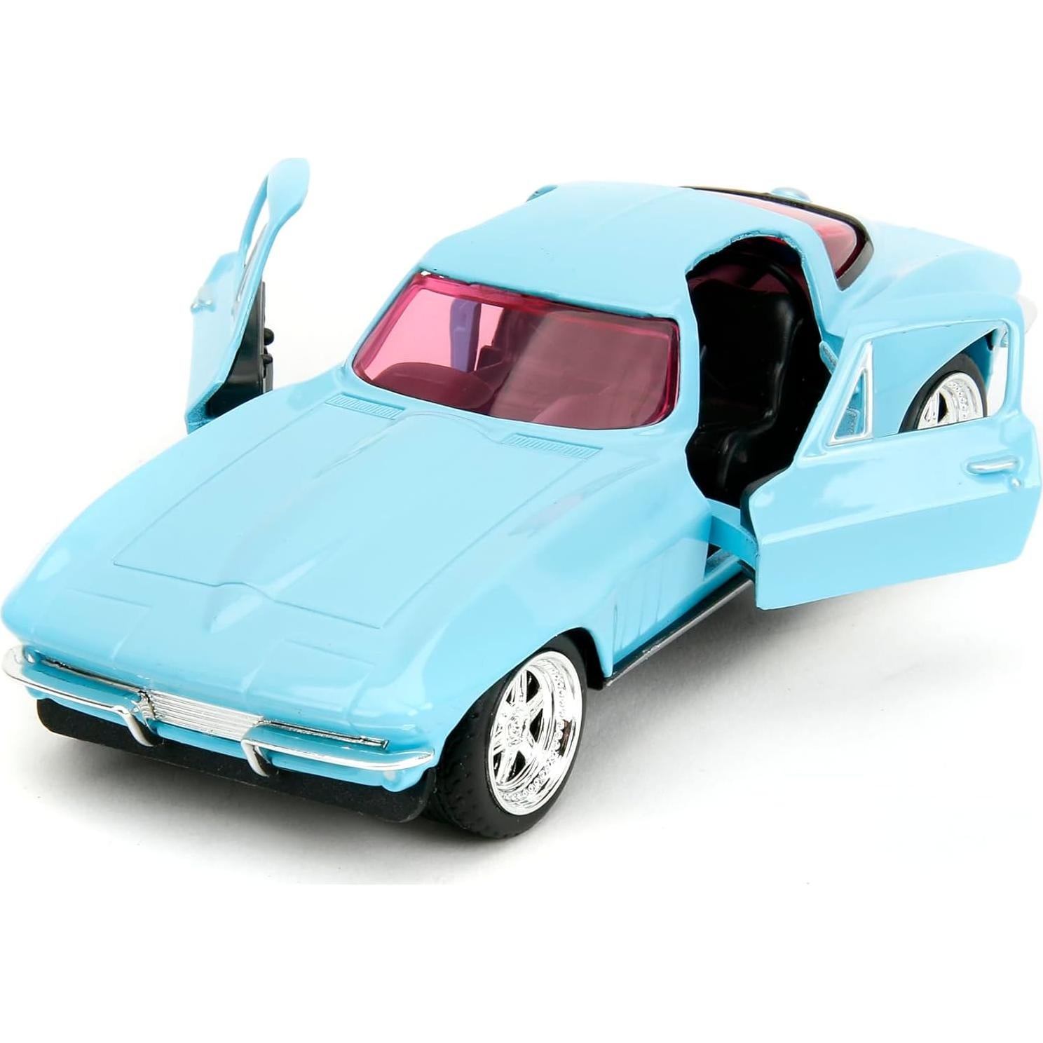 Coche de Fundición 1:32 Jada Toys 1966 Chevy Corvette Azul