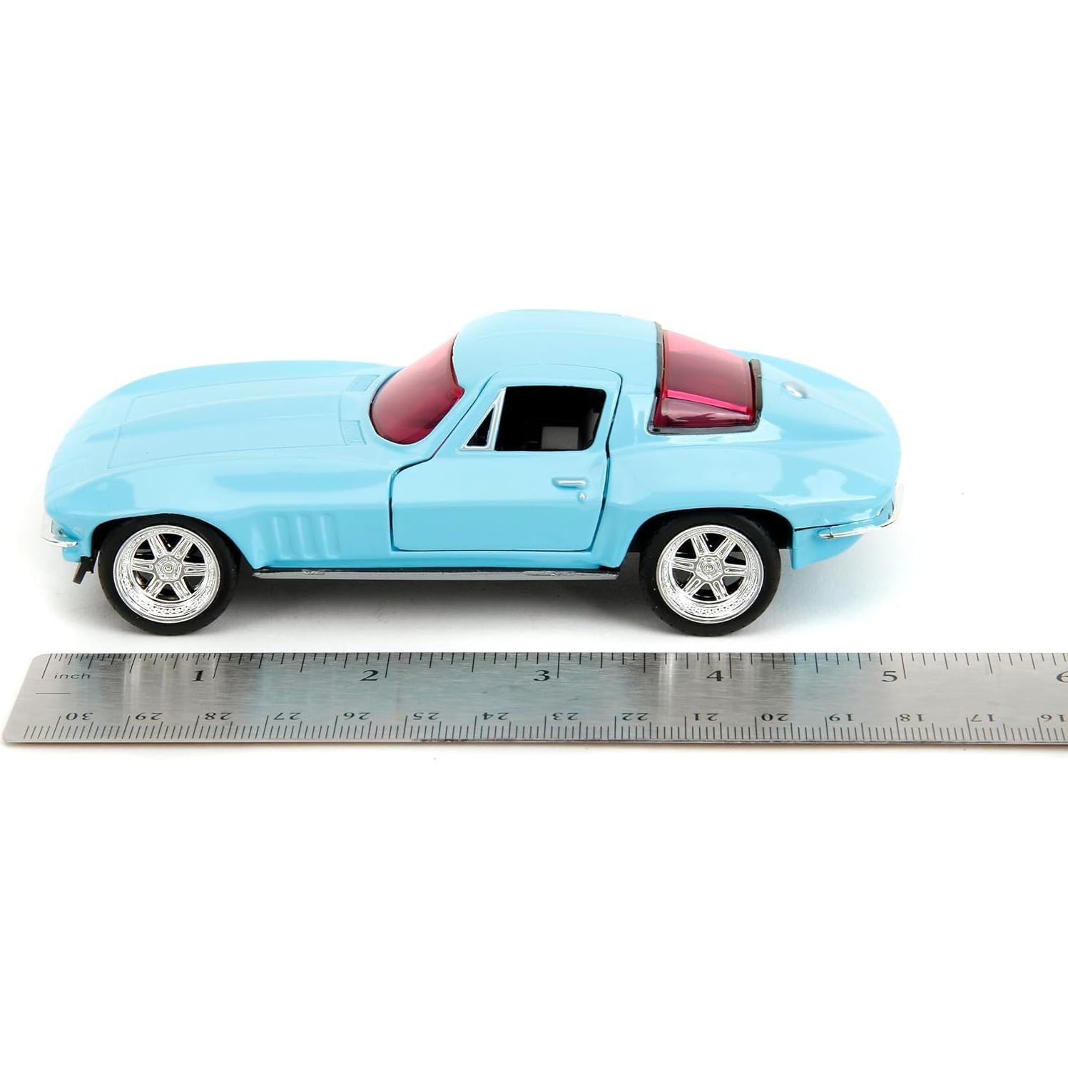 Coche de Fundición 1:32 Jada Toys 1966 Chevy Corvette Azul