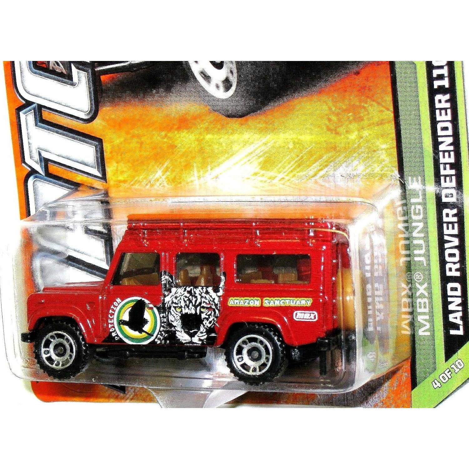 Matchbox Land Rover Defender 110 Rojo 1:64 Metal Coleccionable