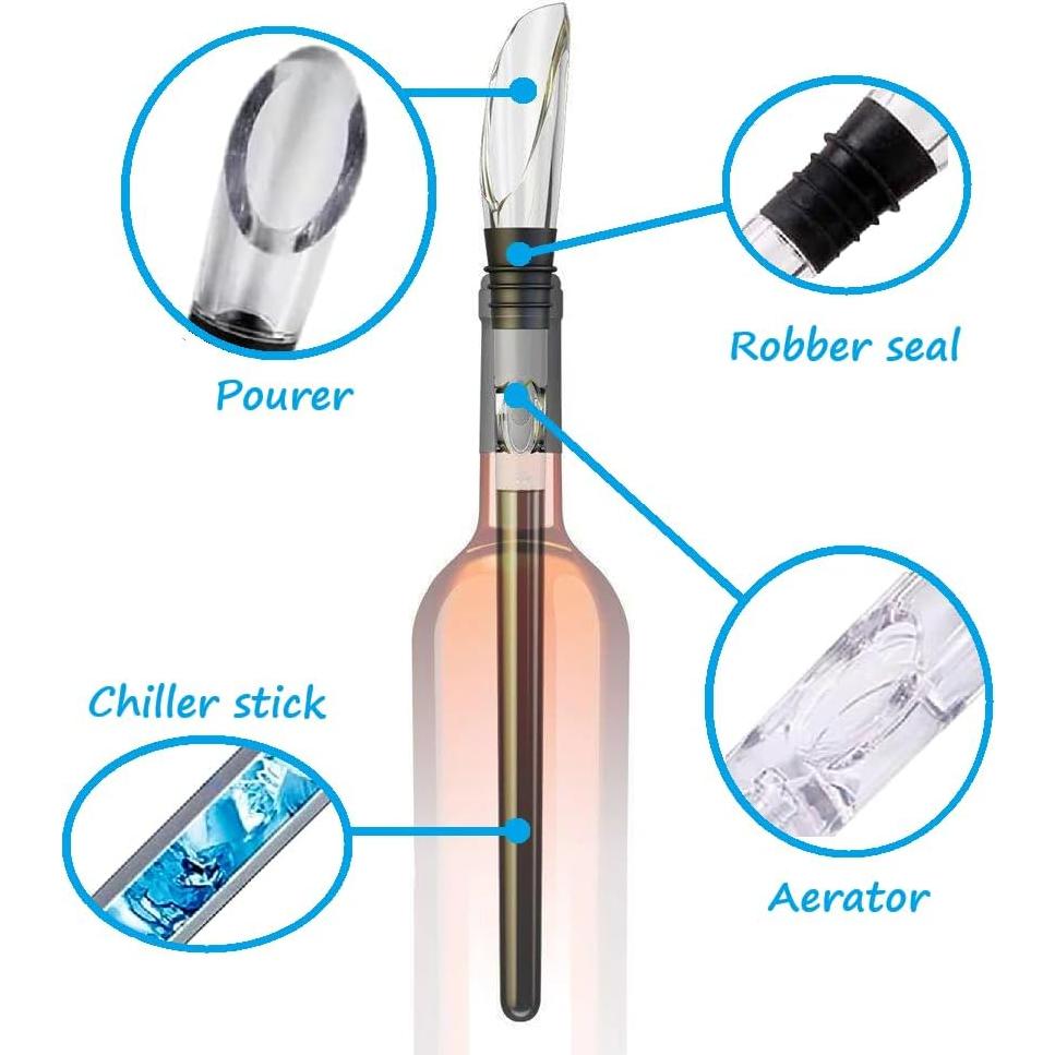 Stick Enfriador de Vino 3 en 1 Acero Inoxidable TD66084