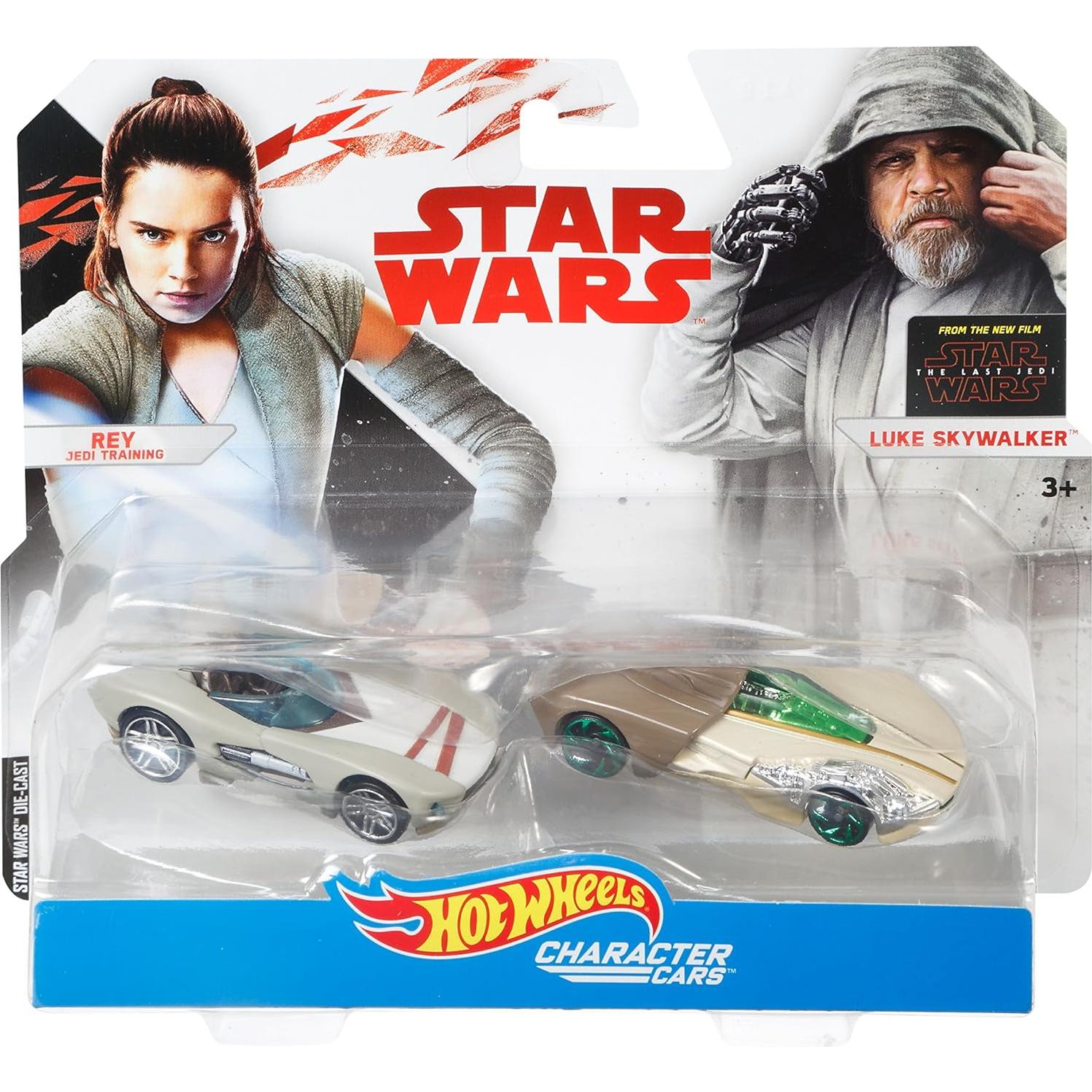 Hot Wheels Star Wars Rey y Luke Skywalker 2 Pack Autos 1:64