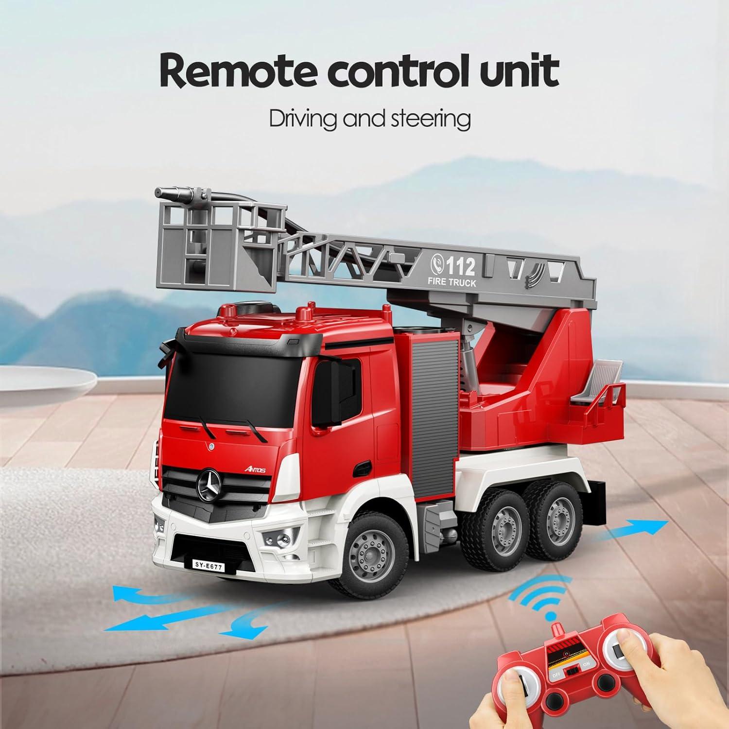 Camión de Bomberos TOYTWIST RC con Aspersor de Agua 19,5 cm