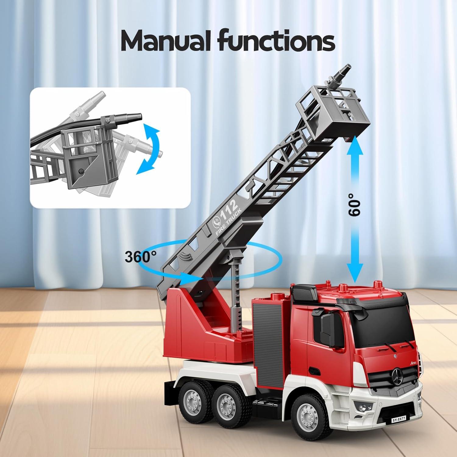 Camión de Bomberos TOYTWIST RC con Aspersor de Agua 19,5 cm