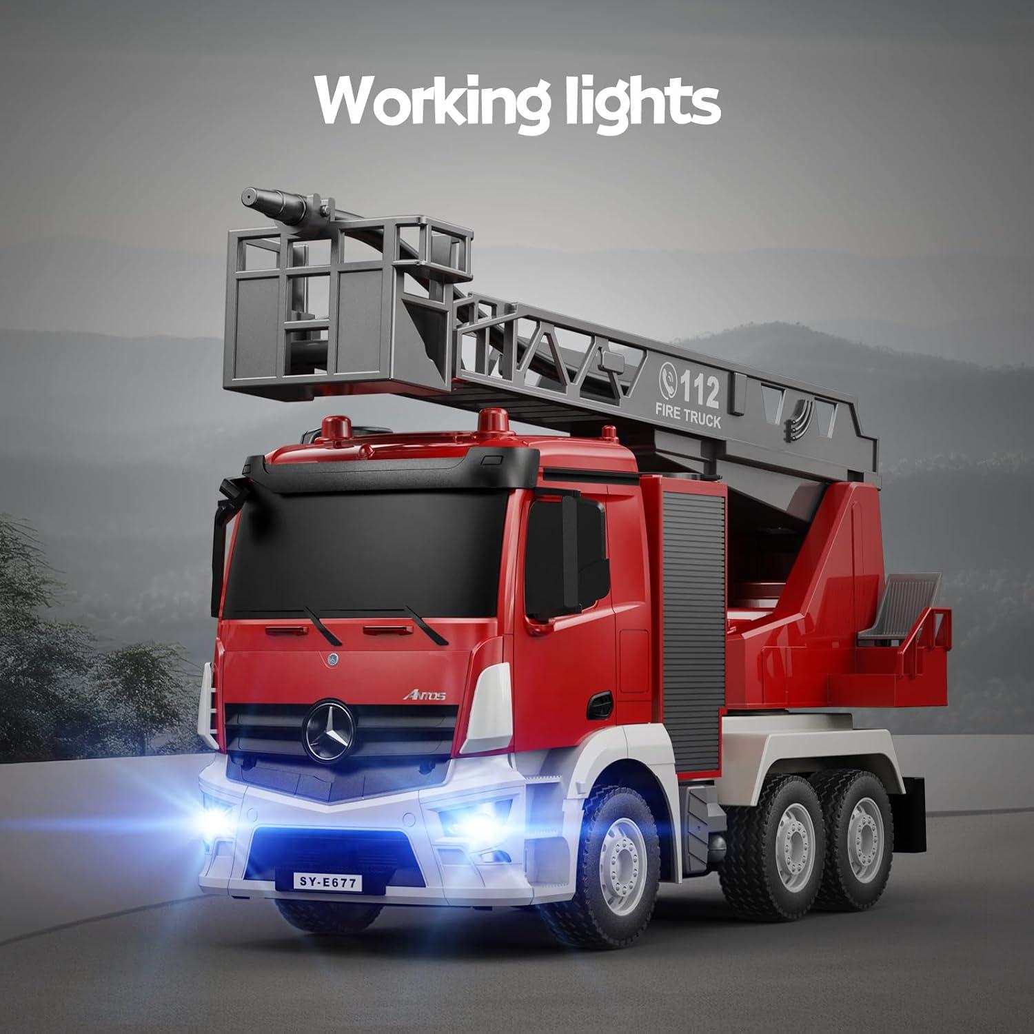 Camión de Bomberos TOYTWIST RC con Aspersor de Agua 19,5 cm