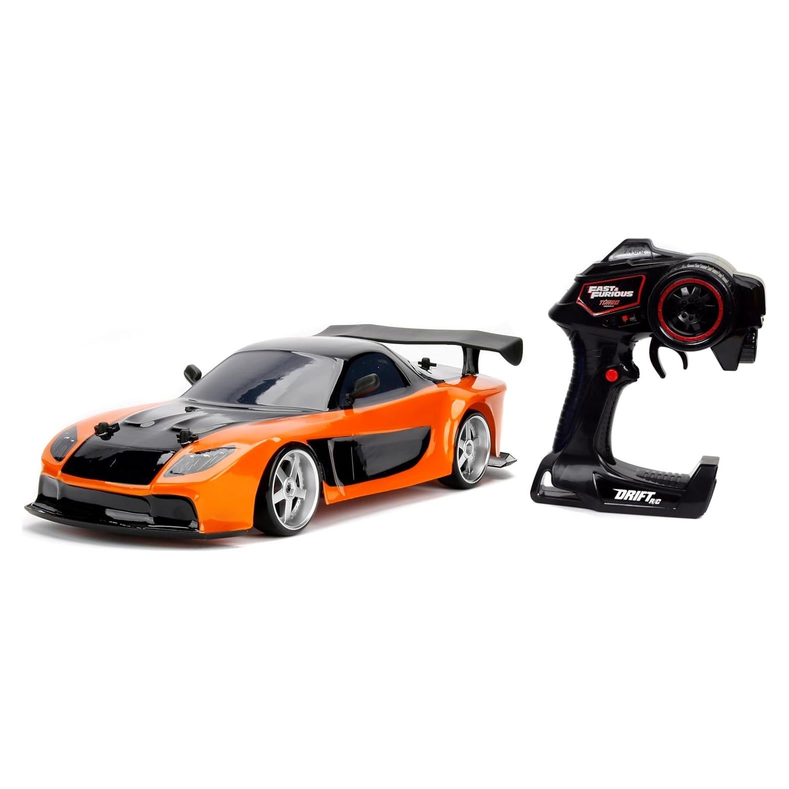 Coche RC Jada Rápido y Furioso Mazda RX-7 1:10 Naranja y Negro