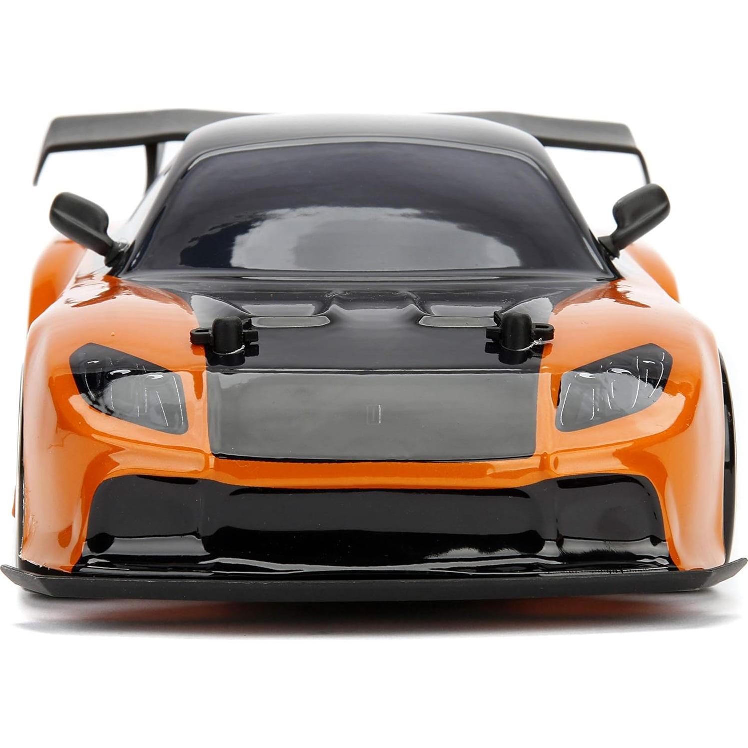 Coche RC Jada Rápido y Furioso Mazda RX-7 1:10 Naranja y Negro
