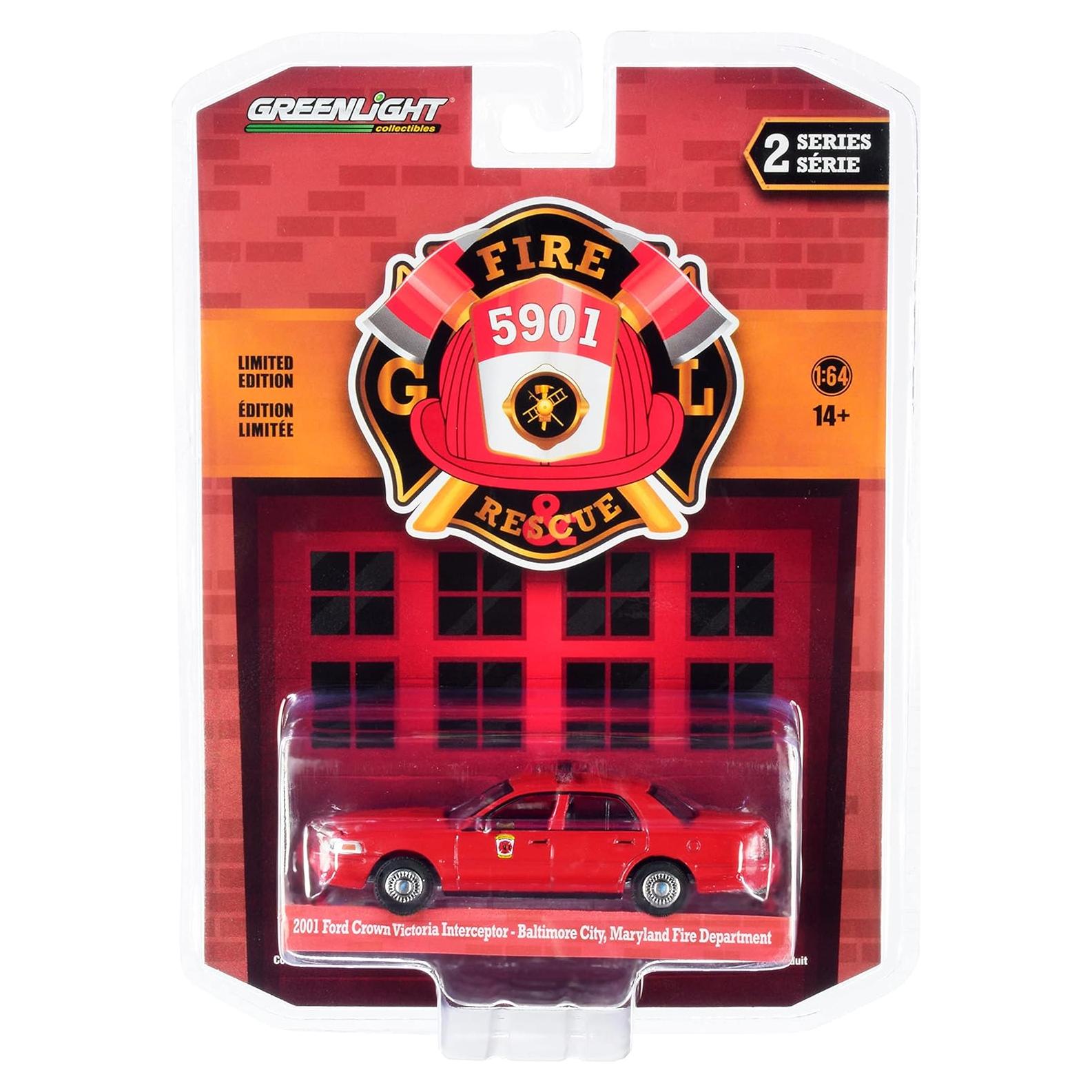 Coche Diecast 2001 Crown Victoria Interceptor Rojo Greenlight