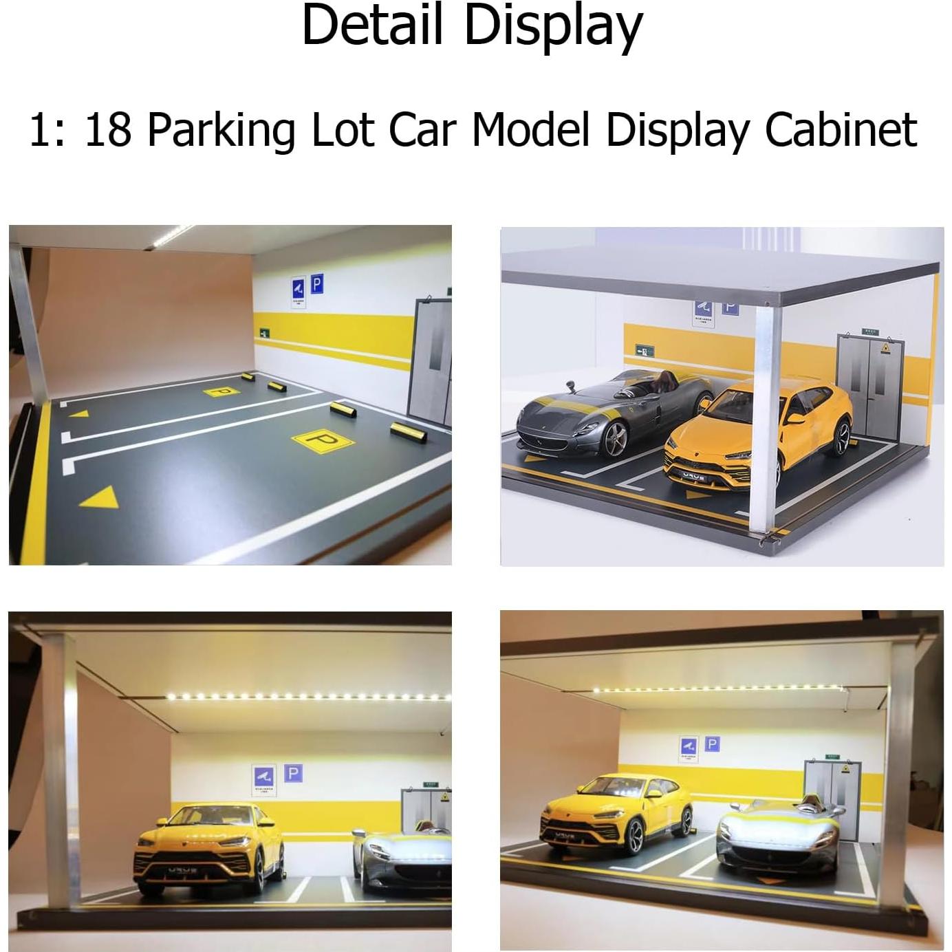 Exhibidor de Modelos de Coche CCYMLOA 1:18 con Luz LED