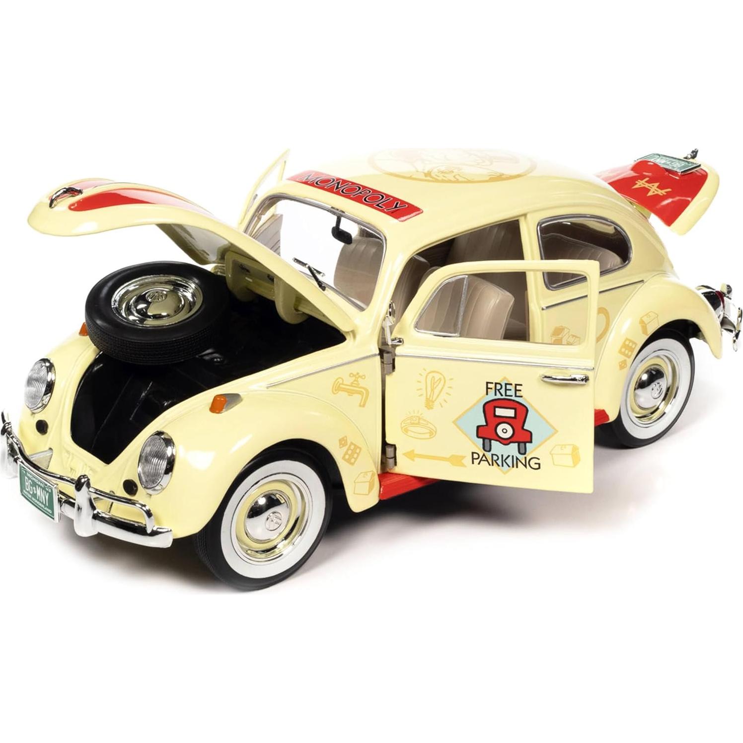 Réplica Diecast Auto World 1963 Volkswagen Beetle 1:18