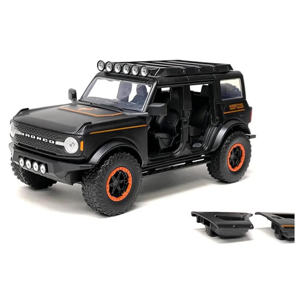 Modelo Diecast Jada 34287 Bronco 2021 Negro Mate 1:24