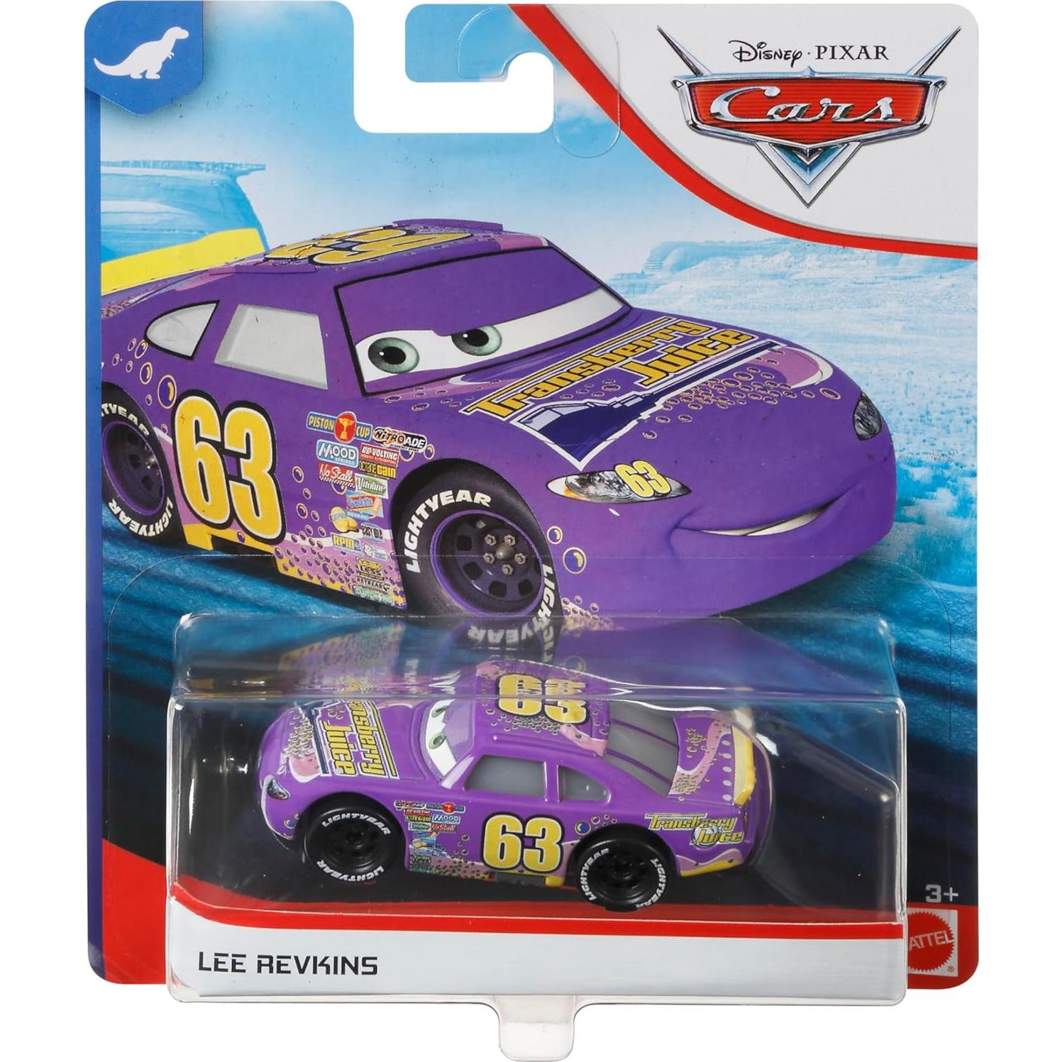 Vehículo Disney Cars Lee Revkins 1:55 Mattel