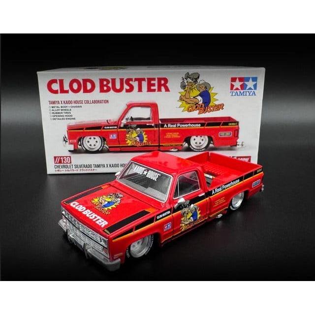 Coche Diecast Mini GT 1:64 Silverado CLOD BUSTER Naranja
