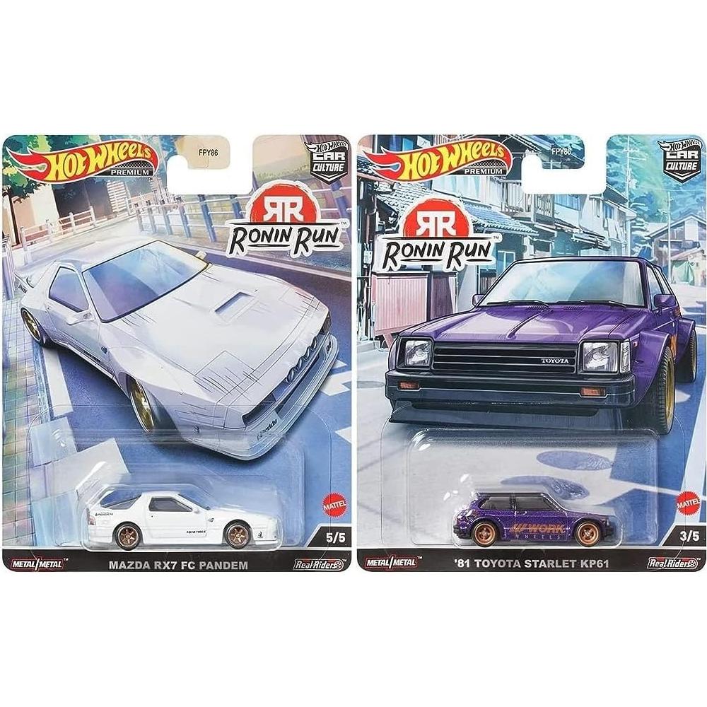 Conjunto 5 Hot Wheels Premium Ronin Run 1:64 Coleccionables