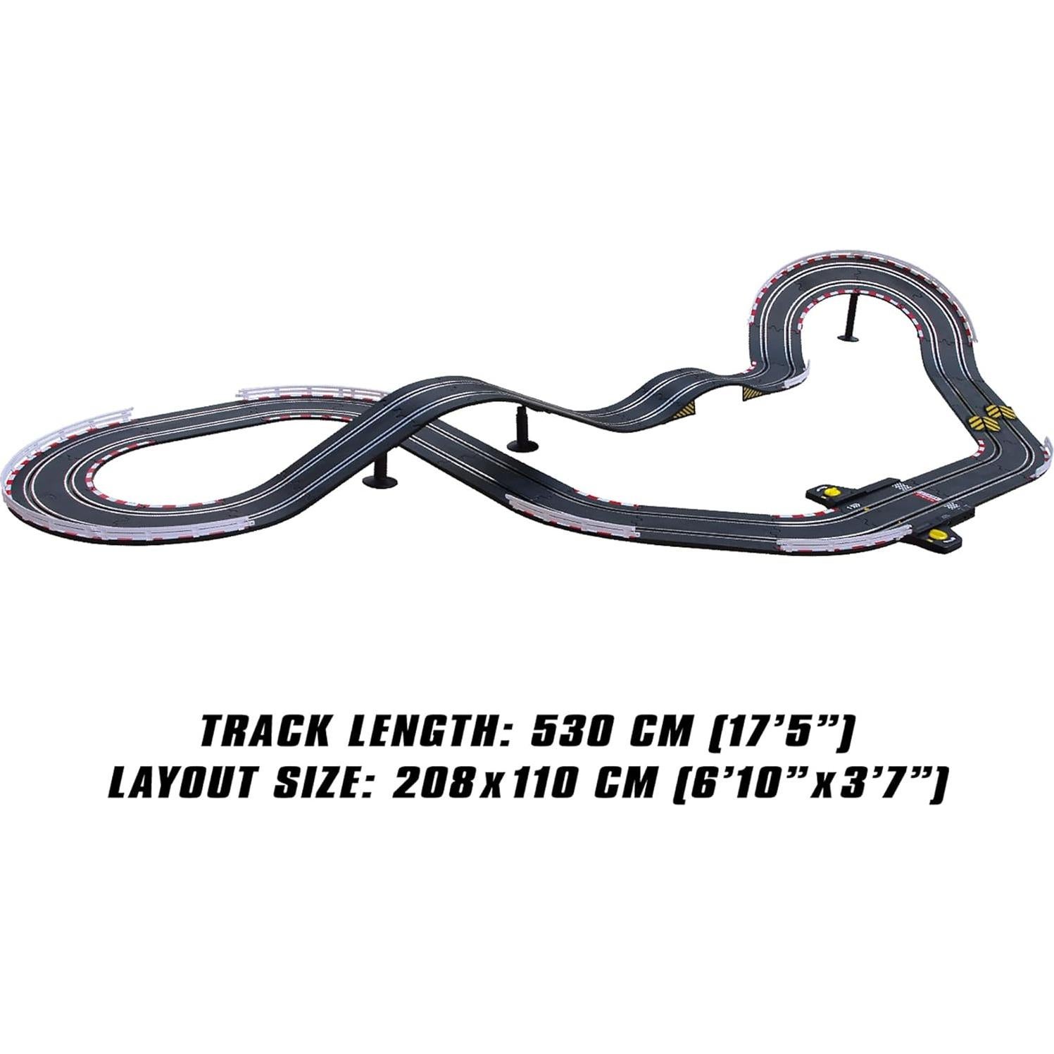 Conjunto de Carreras de Coches de Slot SuperFun 206 USB 530cm