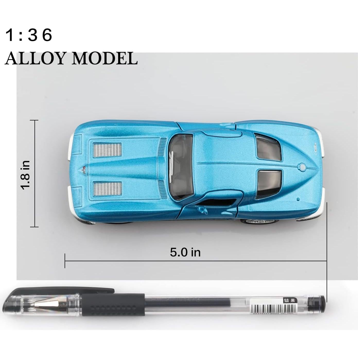 Coche de Metal TOKAXI Chevrolet Corvette 1963 a Escala 1/36