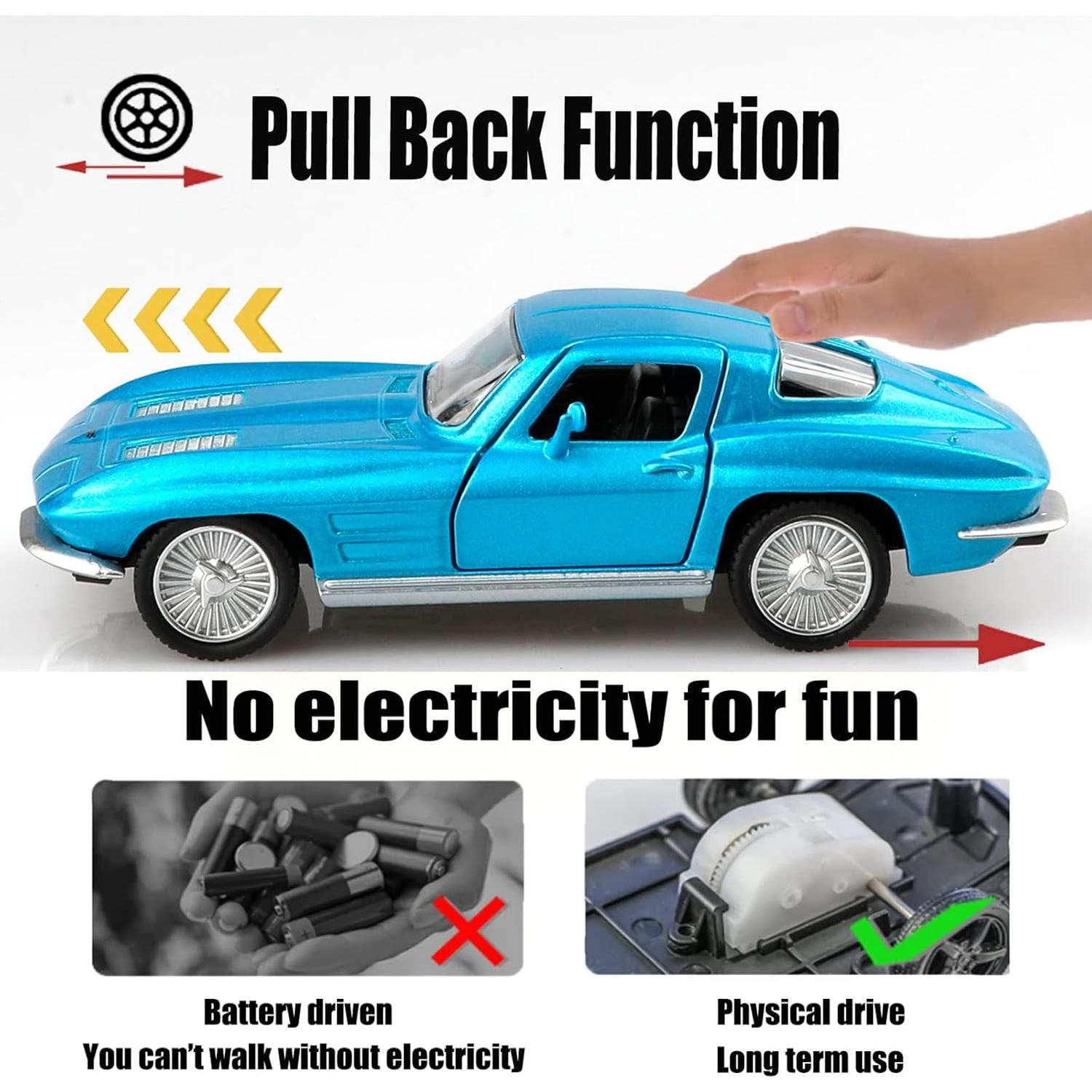 Coche de Metal TOKAXI Chevrolet Corvette 1963 a Escala 1/36