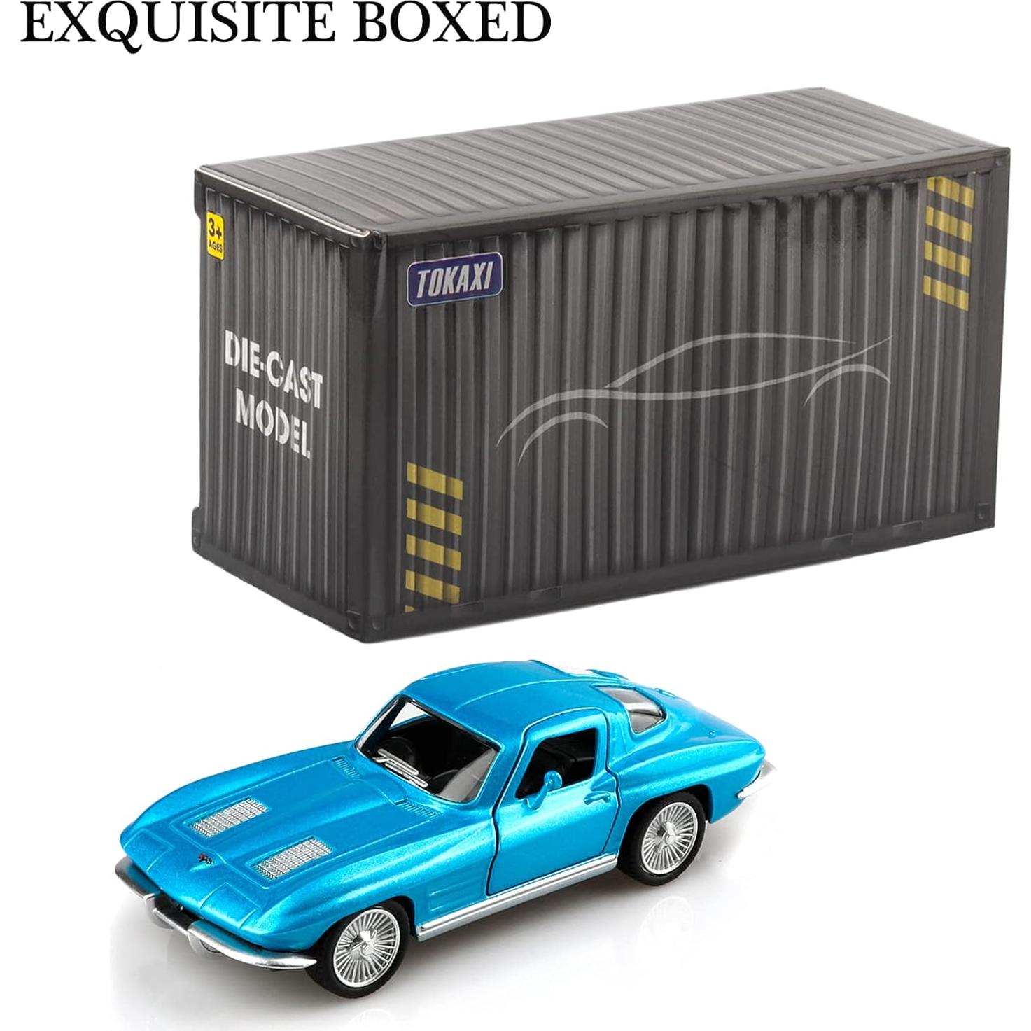 Coche de Metal TOKAXI Chevrolet Corvette 1963 a Escala 1/36