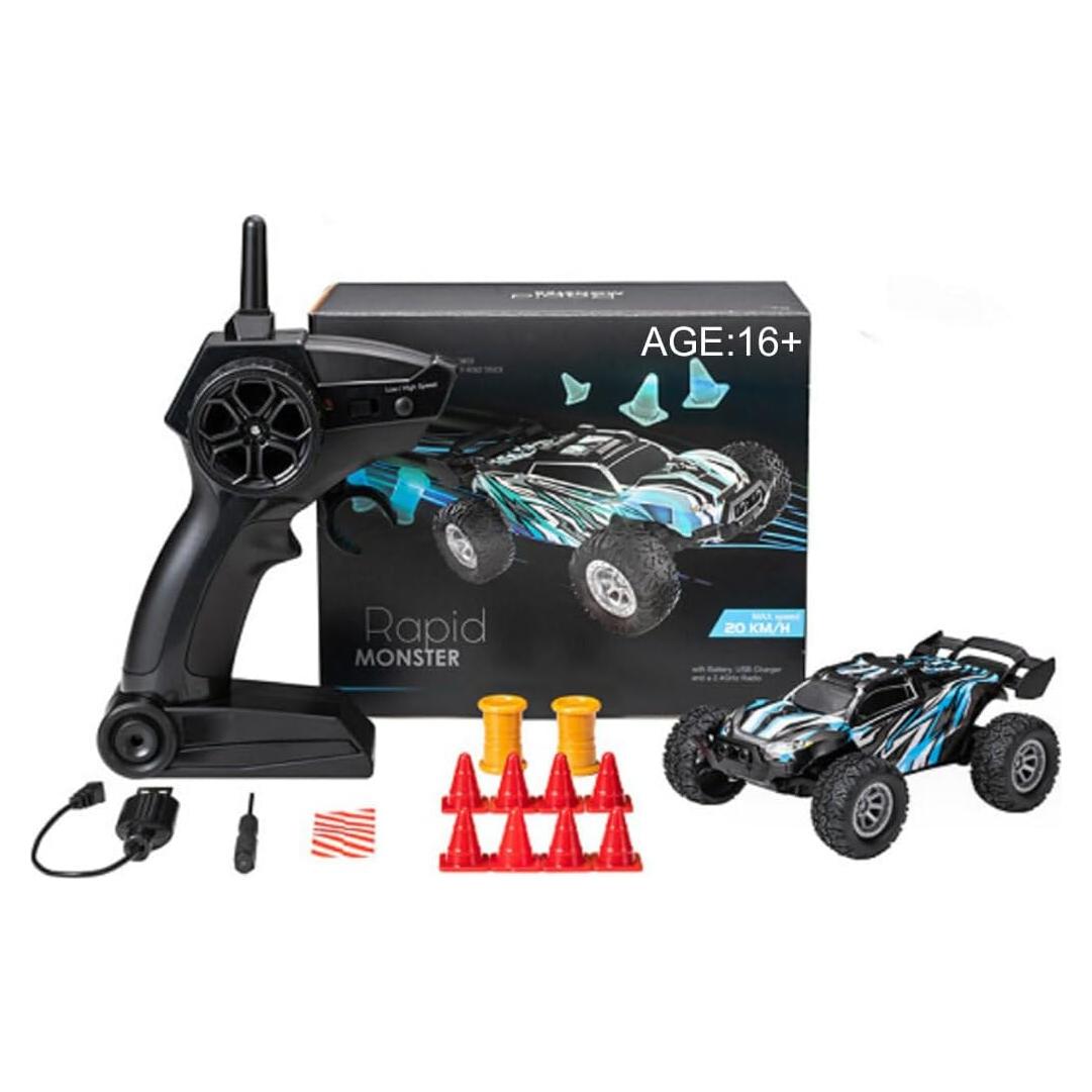 Coche RC Todo Terreno HOENTECH 1/32 20km/h Azul