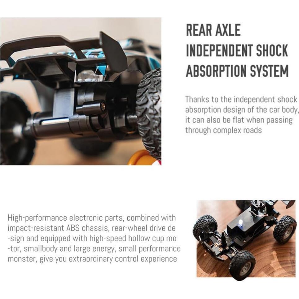 Coche RC Todo Terreno HOENTECH 1/32 20km/h Azul