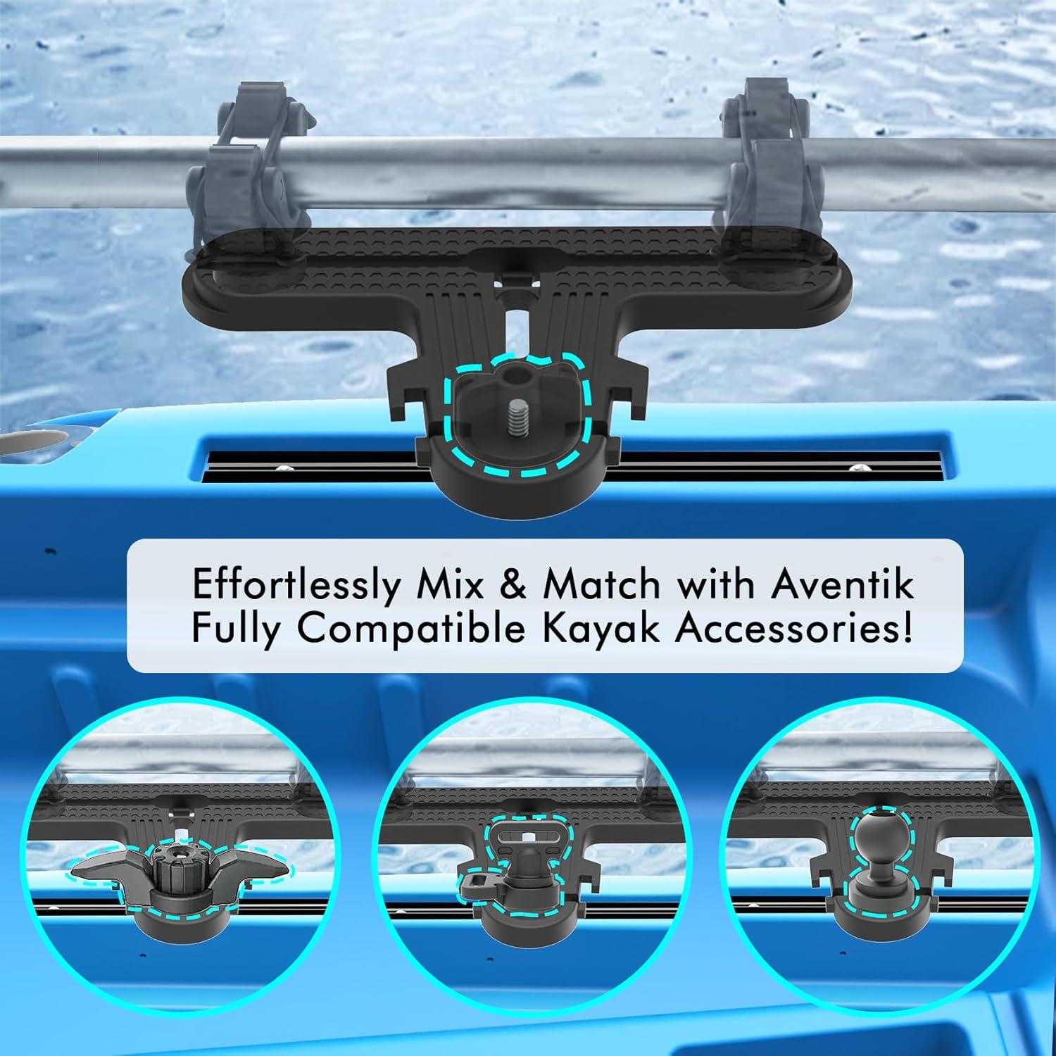 Riel de Kayak EDSRDPLT 2 Paquete en Forma de T Negro