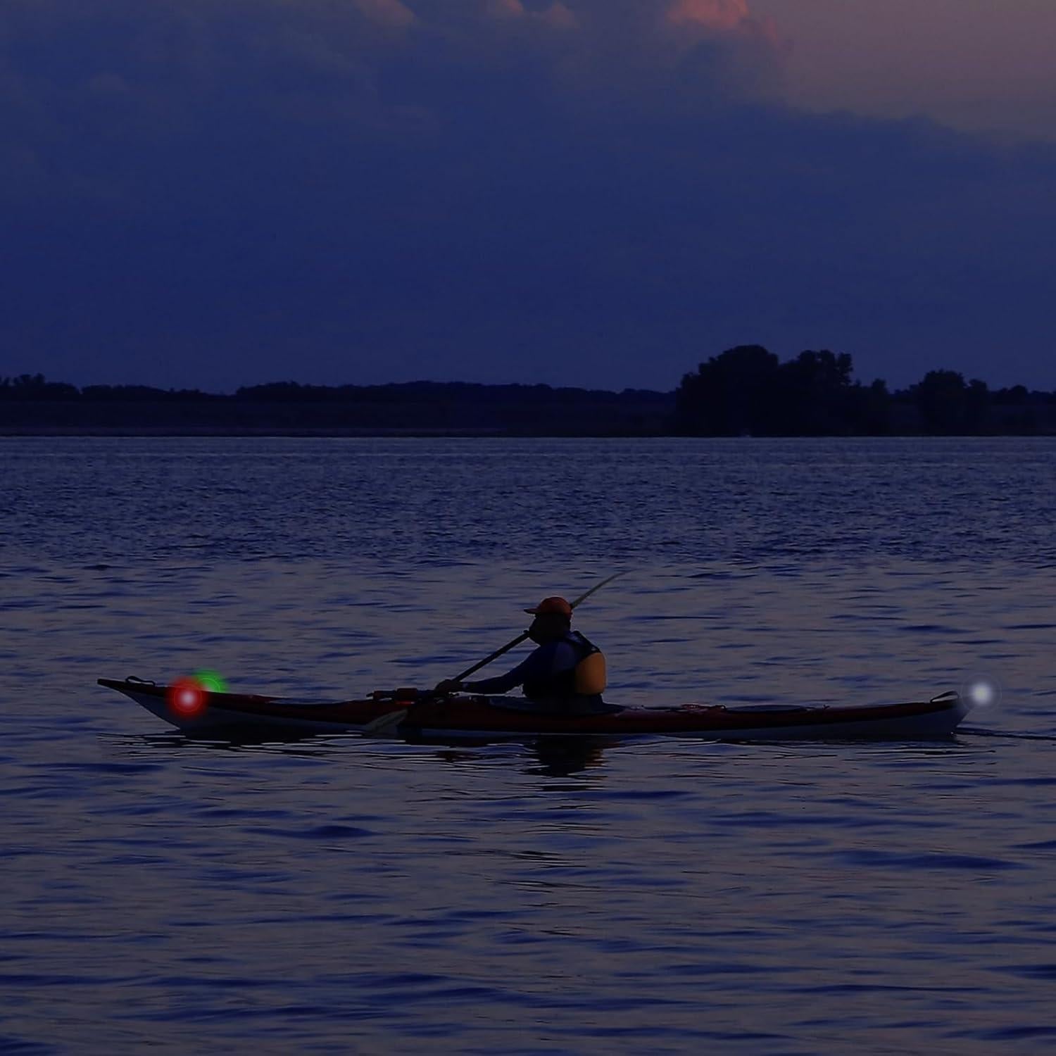 4 Luces LED de Navegación Amzonly para Kayak y Barco