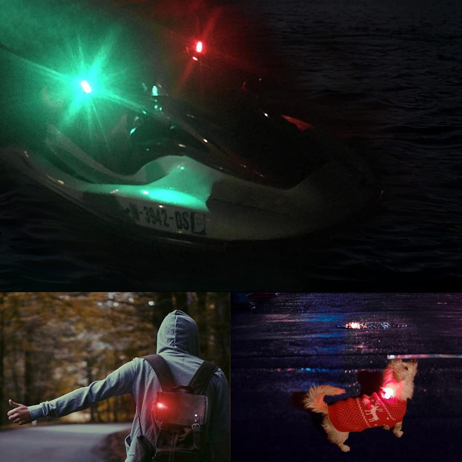 4 Luces LED de Navegación Amzonly para Kayak y Barco