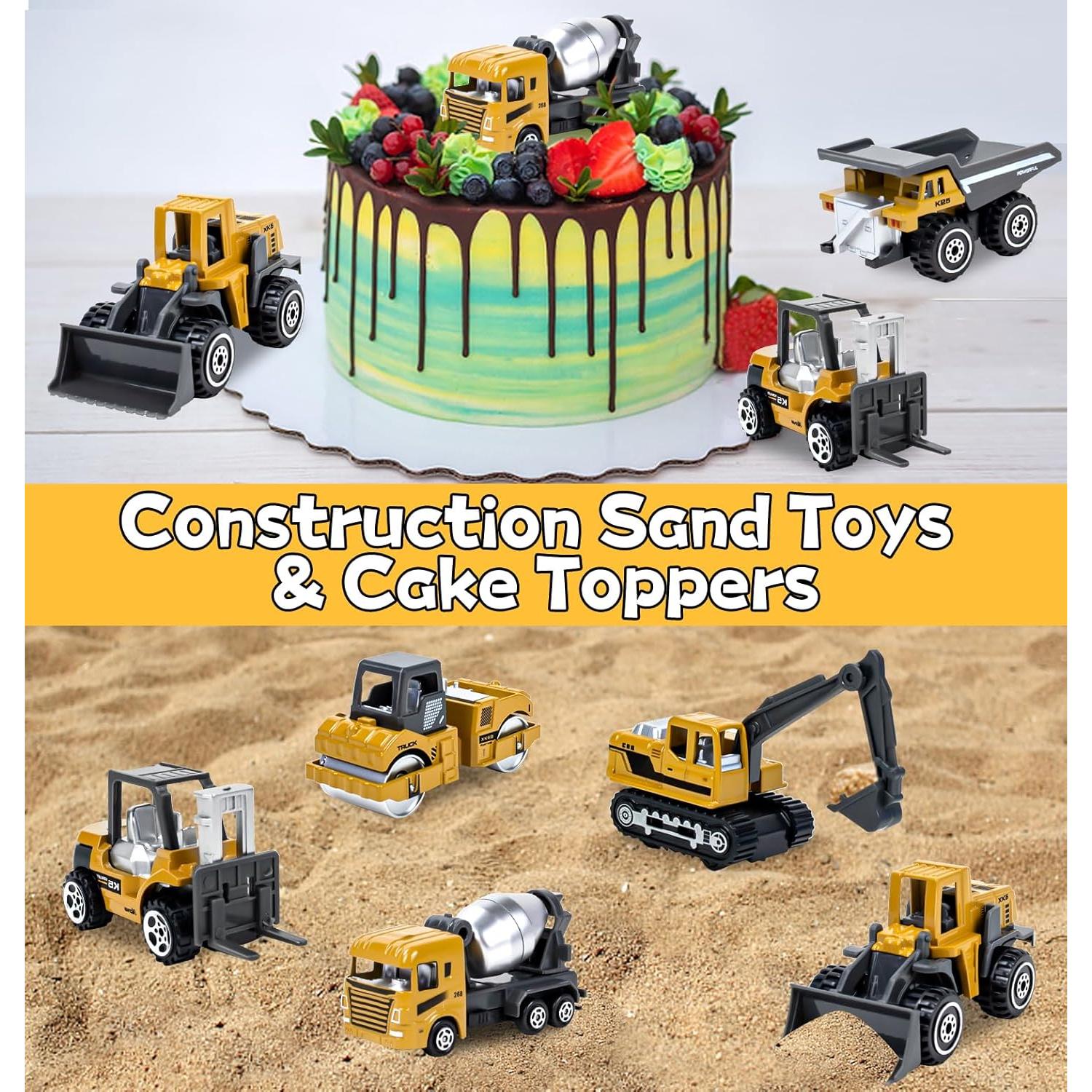 Set 6 Juguetes Camiones Construcción Diecast para Niños