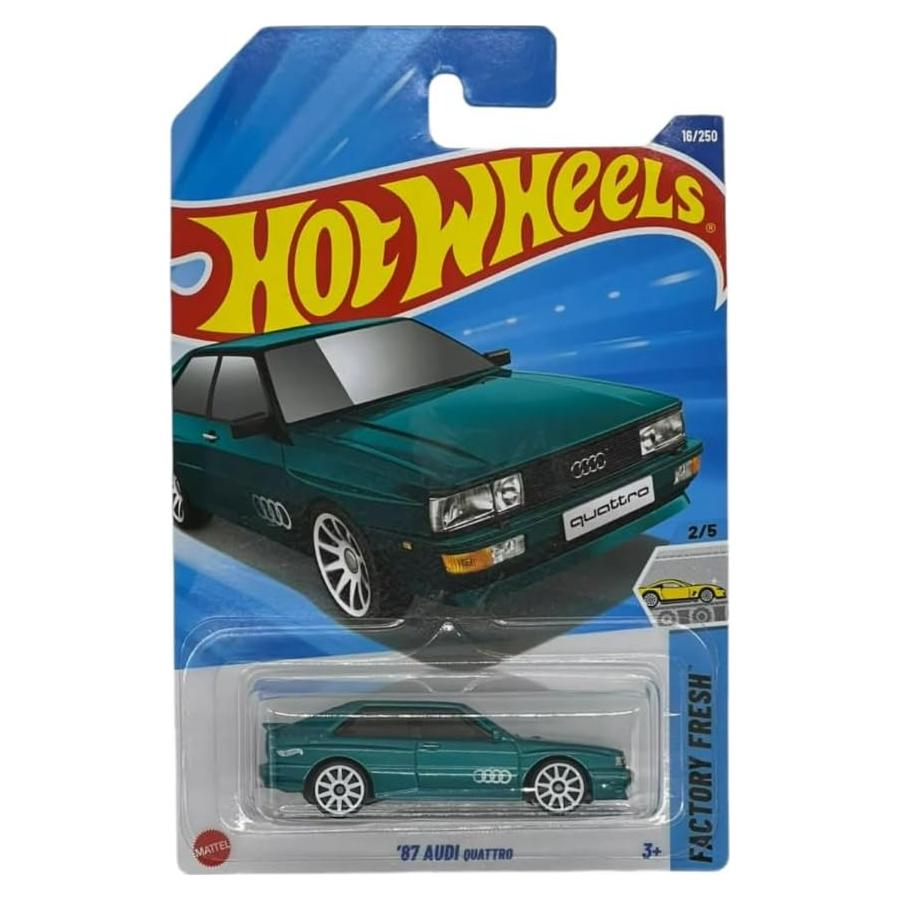 Hot Wheels Audi Quattro 1987 Teal 1:64 Coleccionable