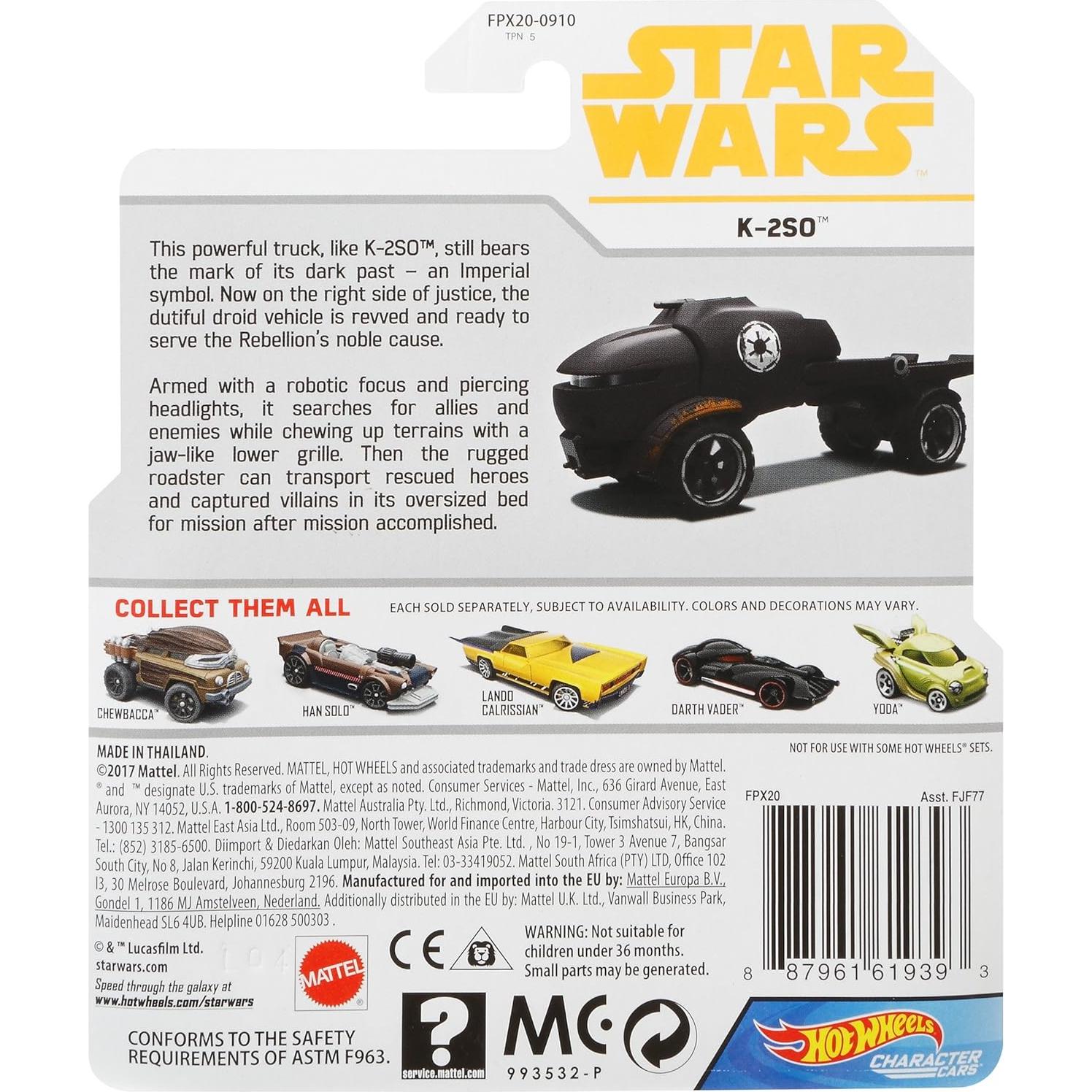 Vehículo Hot Wheels Star Wars K-2SO 1:64 Mattel
