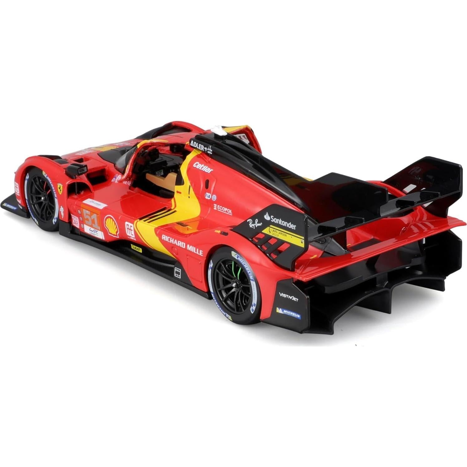 Bburago Ferrari 499P 2023 Modelo a Escala 1/18 Rojo