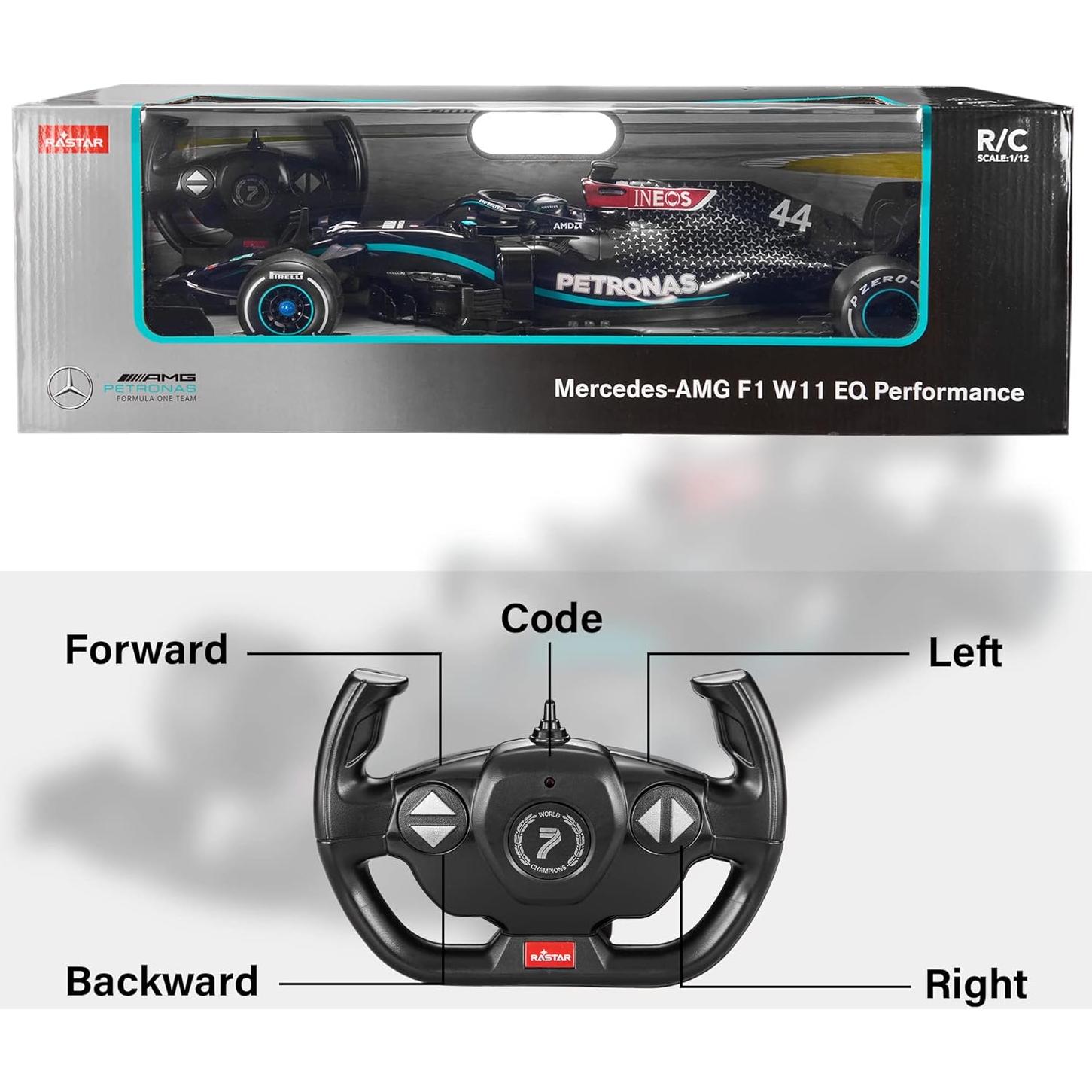 Coche RC Rastar 1/12 Mercedes-AMG F1 82 km/h Control Remoto
