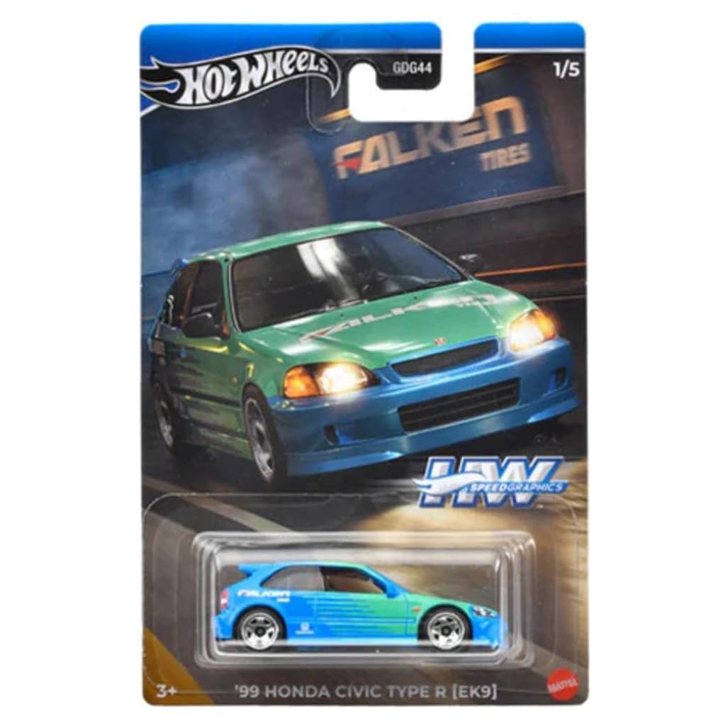 Hot Wheels Honda Civic Type R EK9 1:64 Livery de Carreras