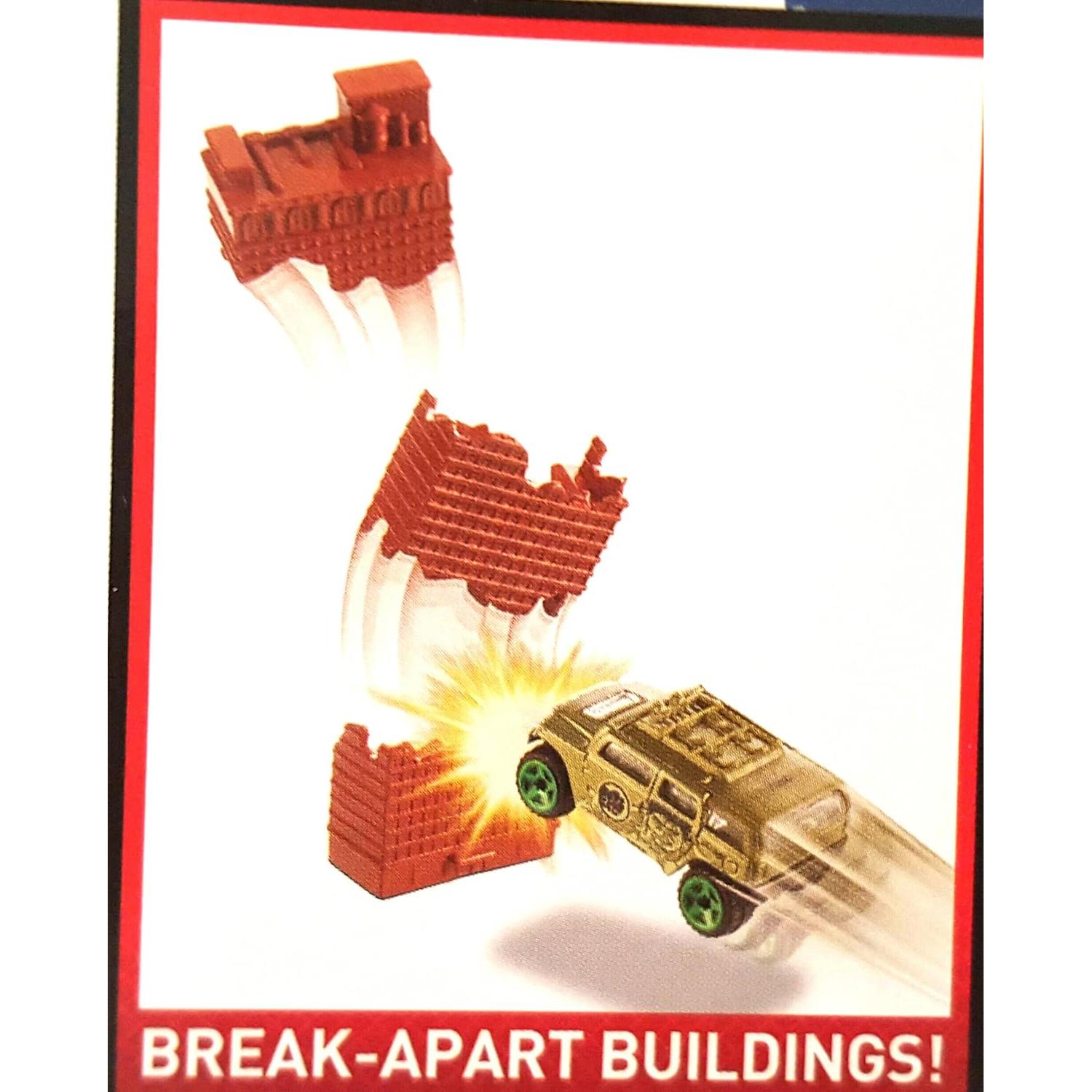 Hot Wheels Marvel Hulk Ataque Aplastante 1:64 con Edificios