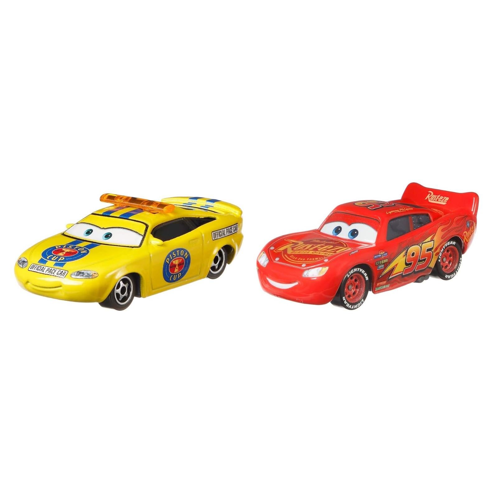 Disney Cars Toys Charlie Checker and Lightning McQueen 2-Pack Storytelling Toy