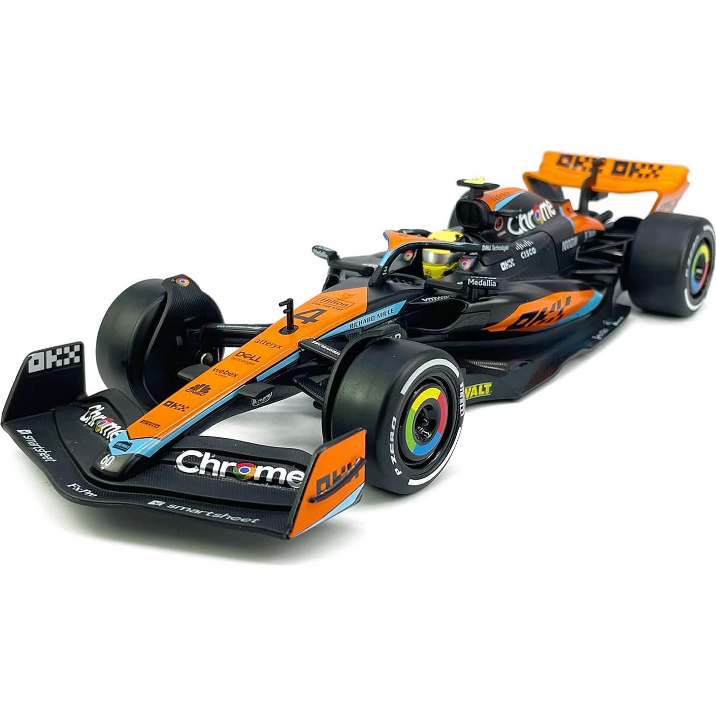 Coche de Juguete F1 McLaren MCL60 Escala 1:24 Metal Negro